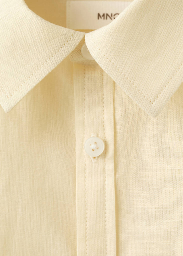 Straight linen shirt — Vanilla