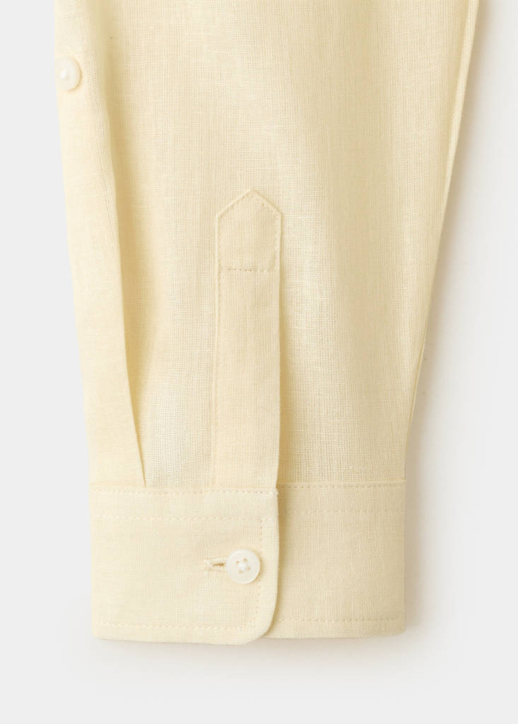 Straight linen shirt — Vanilla