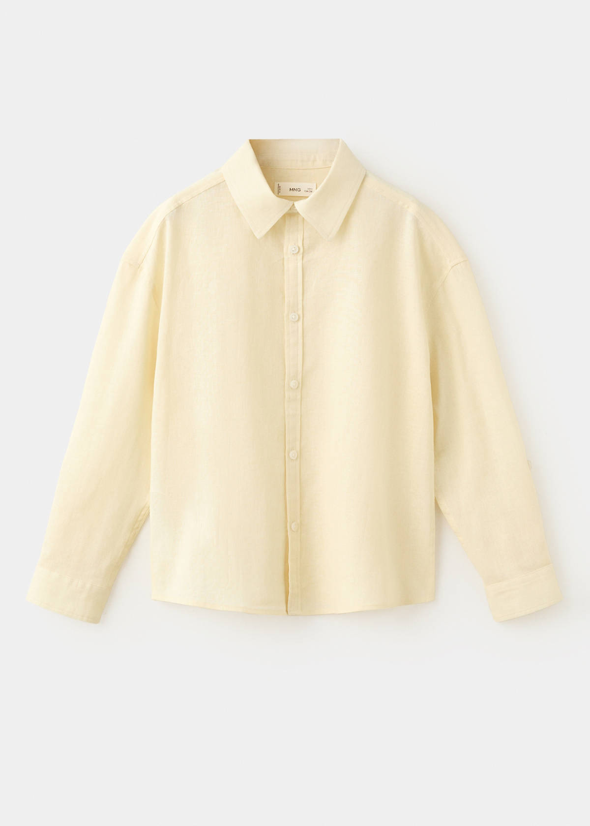 Straight linen shirt — Vanilla
