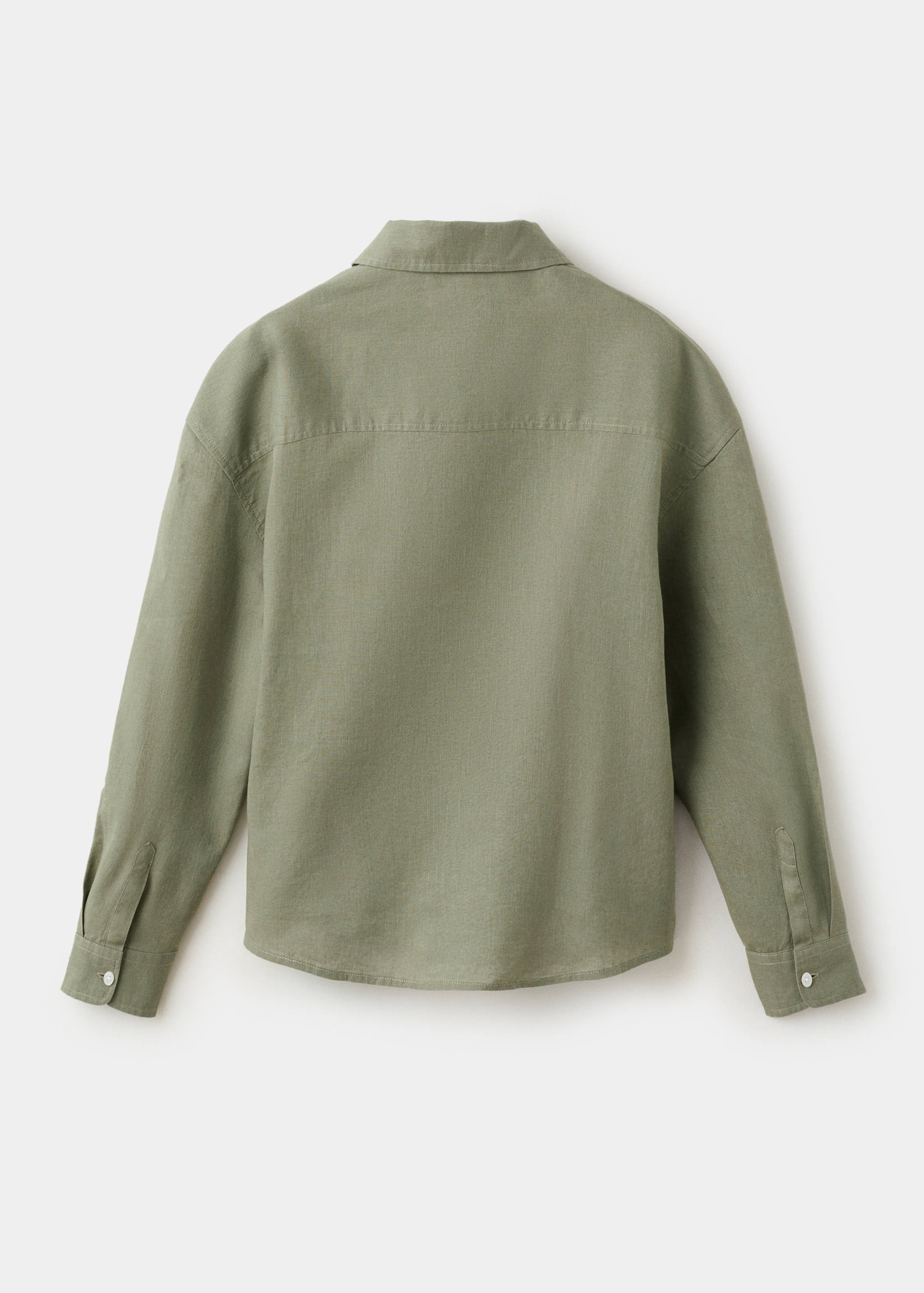 قميص كتان مستقيم - الجهة الخلفية للمنتج