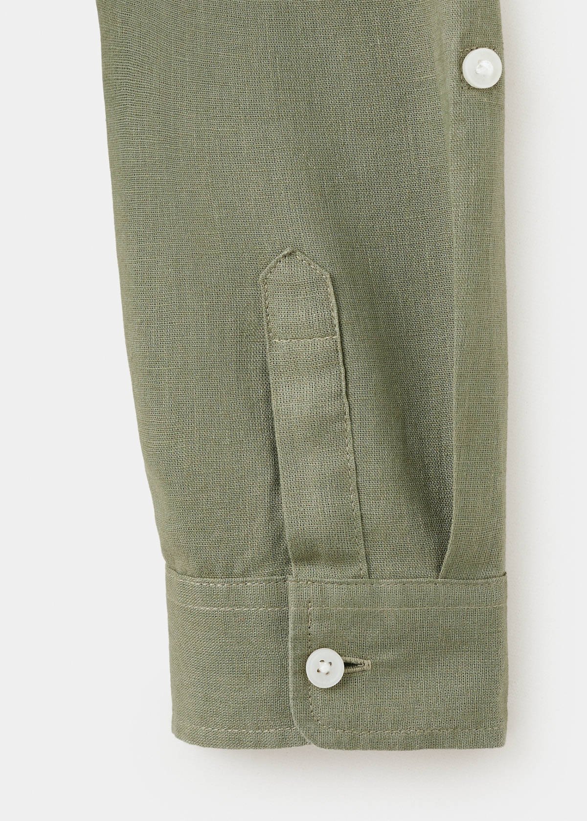 Straight linen shirt — Khaki