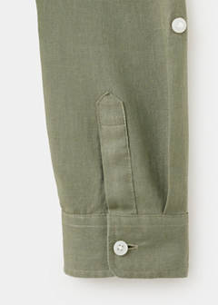 Straight linen shirt — Khaki 7