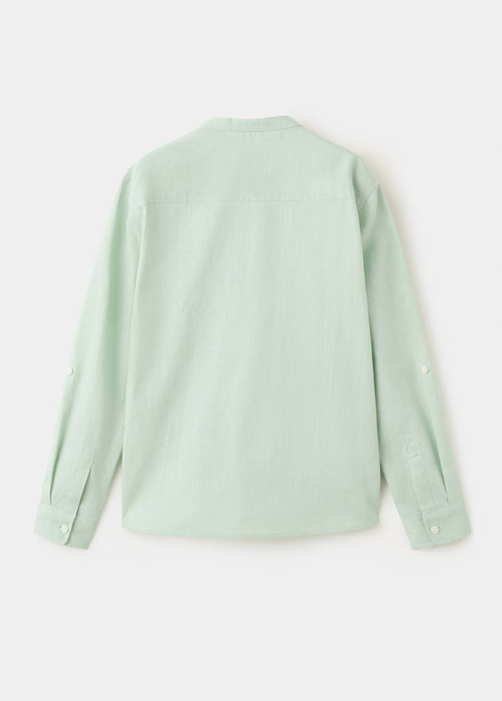 Straight linen shirt — Pastel Green