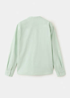 Straight linen shirt — Pastel Green 7