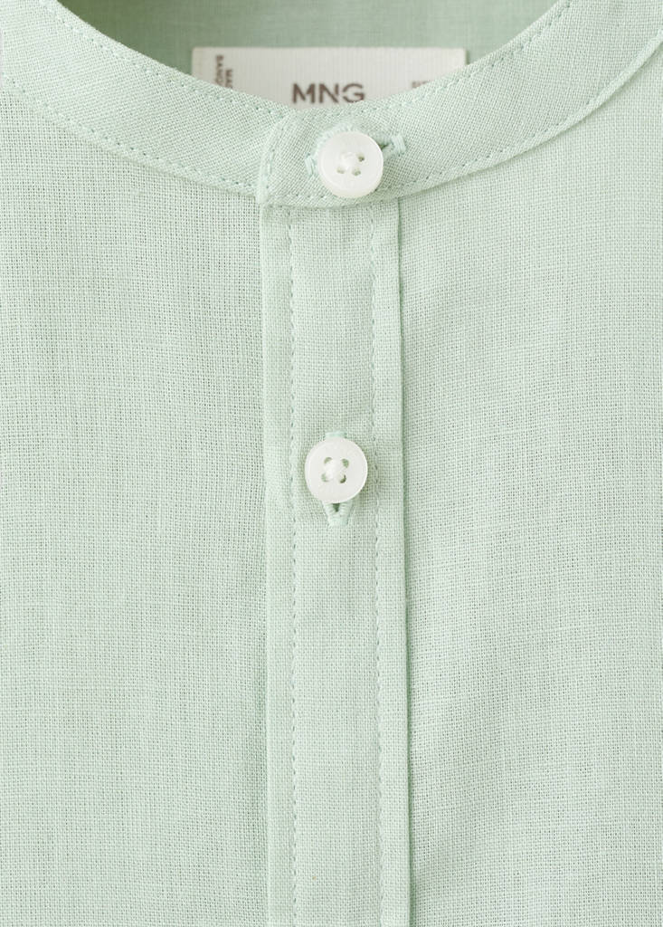 Straight linen shirt — Pastel Green