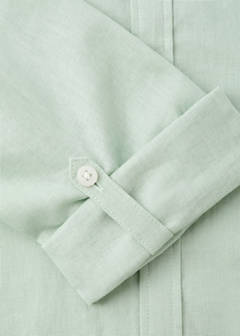 Straight linen shirt — Pastel Green 8