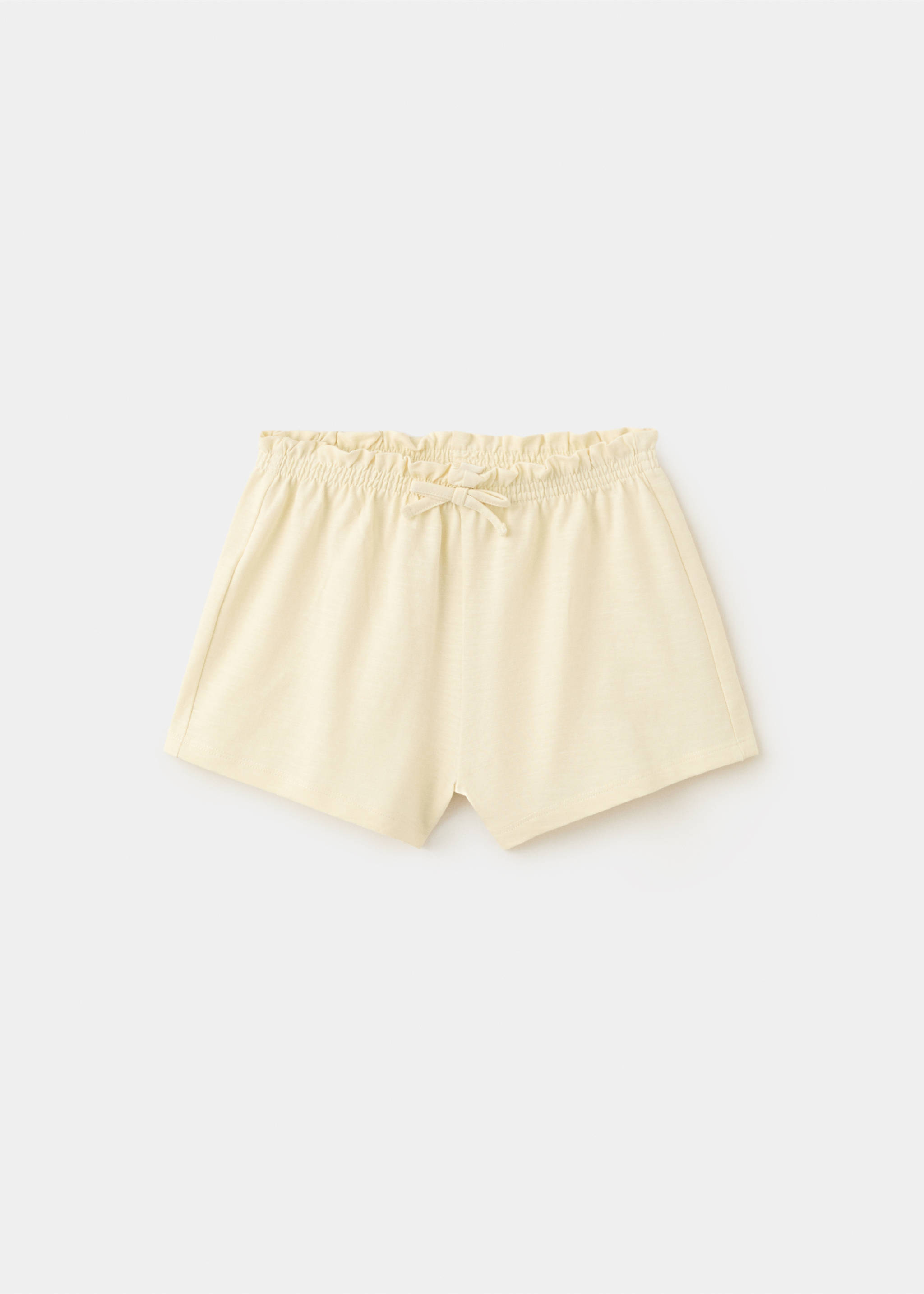 Cotton shorts with drawstring - Article without model, Pastel Yellow. Ref: 27068265-00.