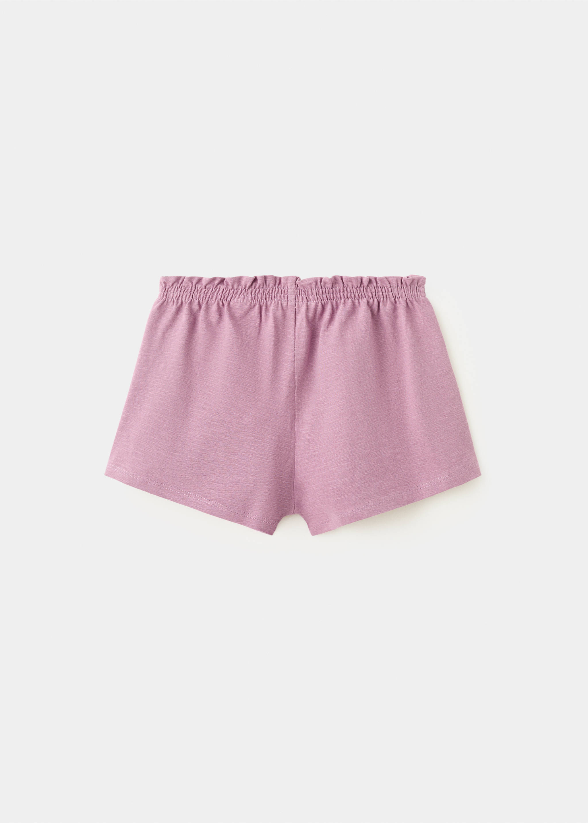 Cotton shorts with drawstring - Reverse of the article, Lilac. Ref: 27068265-00.
