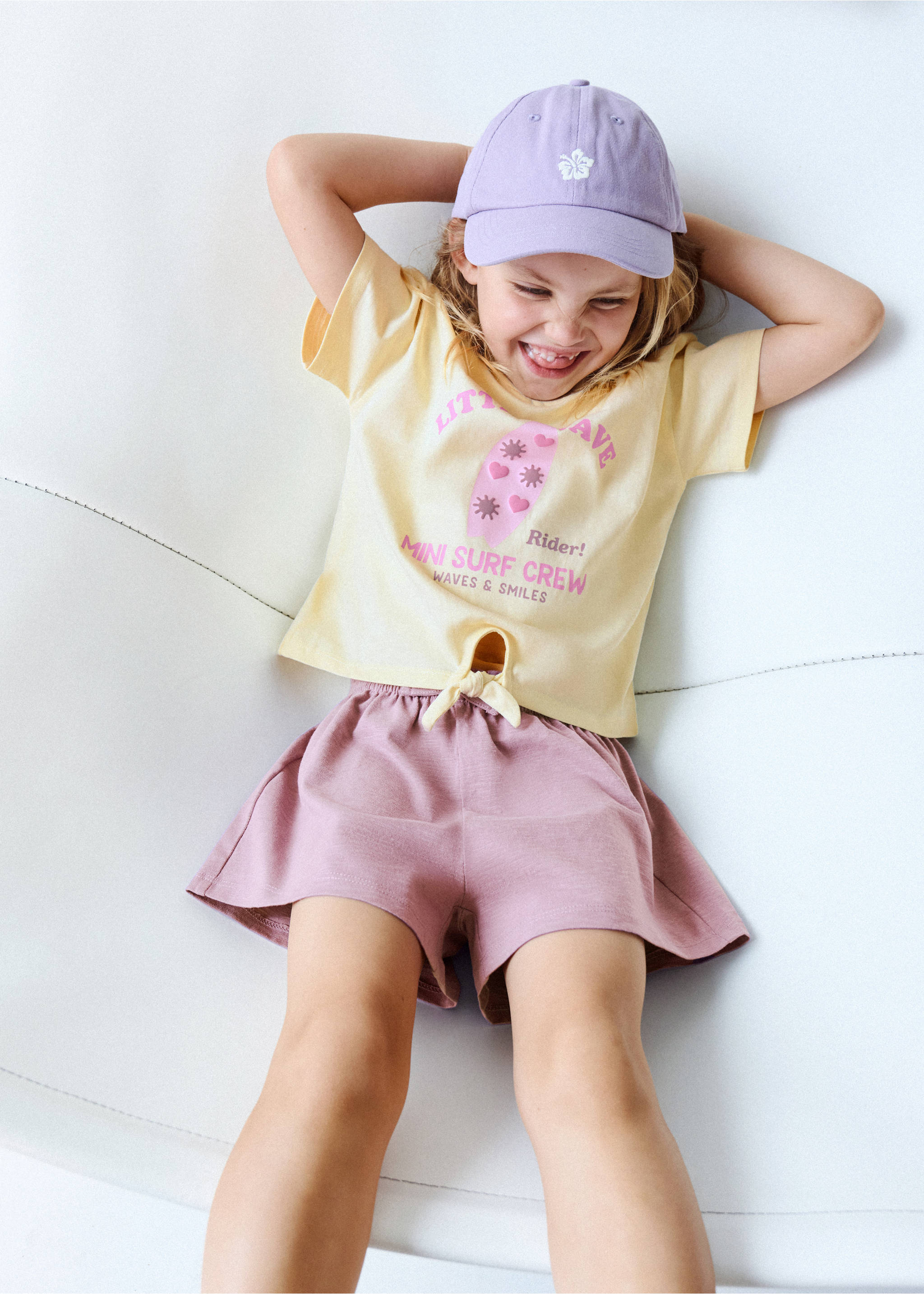 شورتات قطن بحبل رباط - تفاصيل المنتج 1, أرجواني. Ref: 27068265-00.