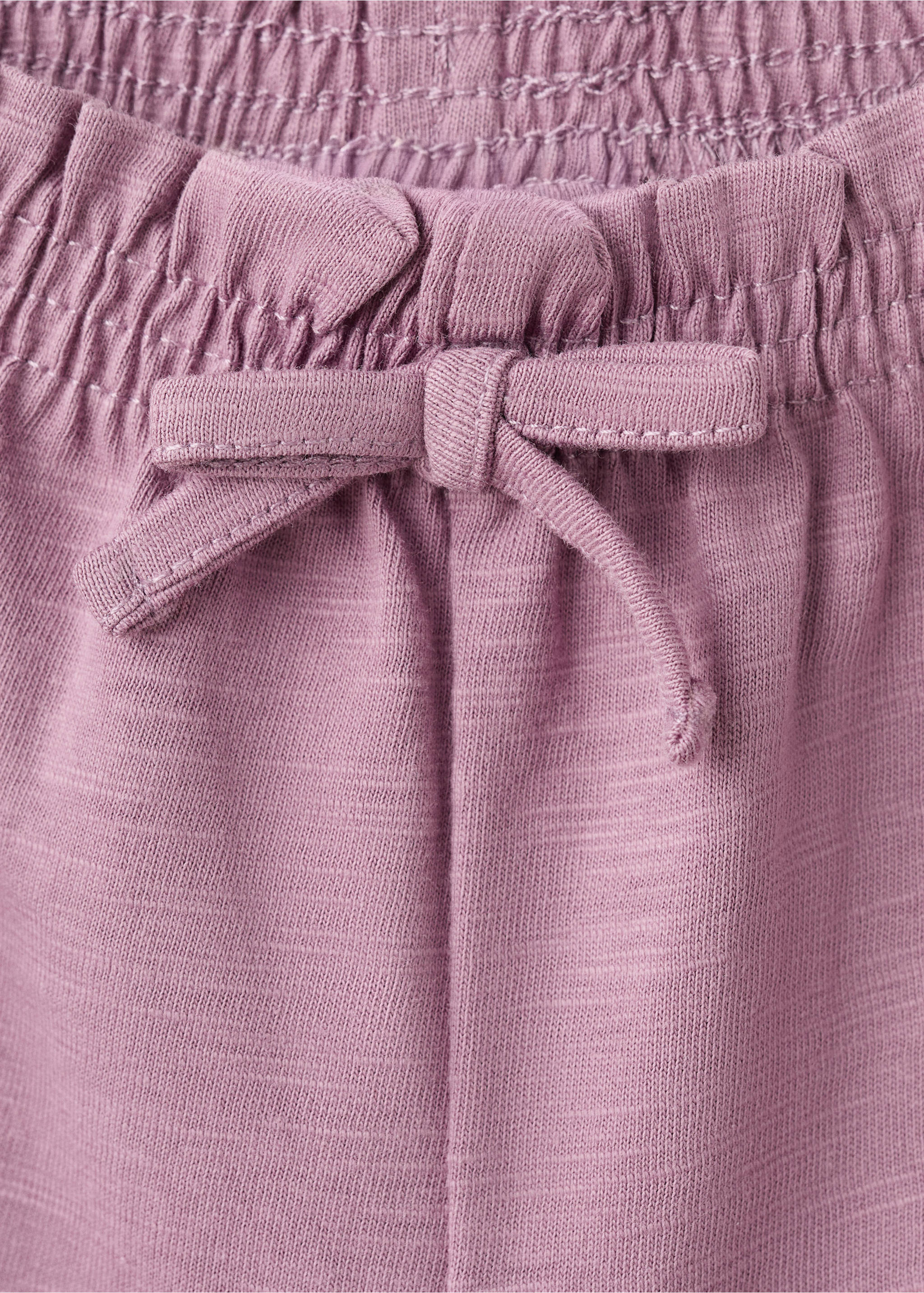Cotton shorts with drawstring - Details of the article 0, Lilac. Ref: 27068265-00.