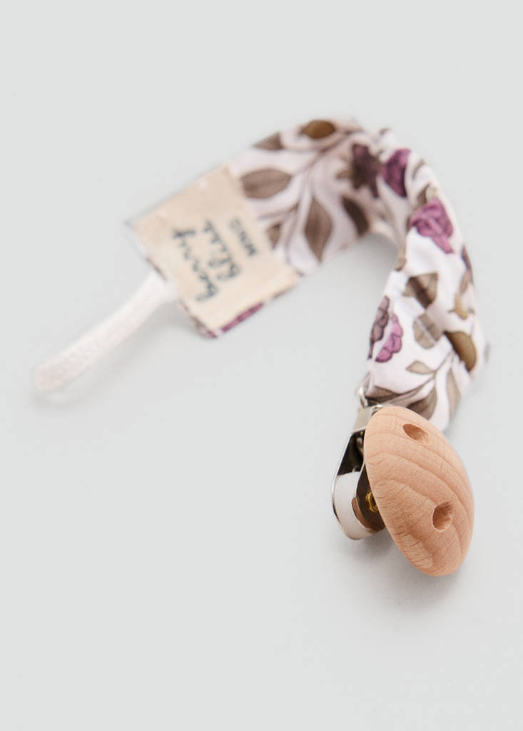 Printed brooch pacifier holder — Off White