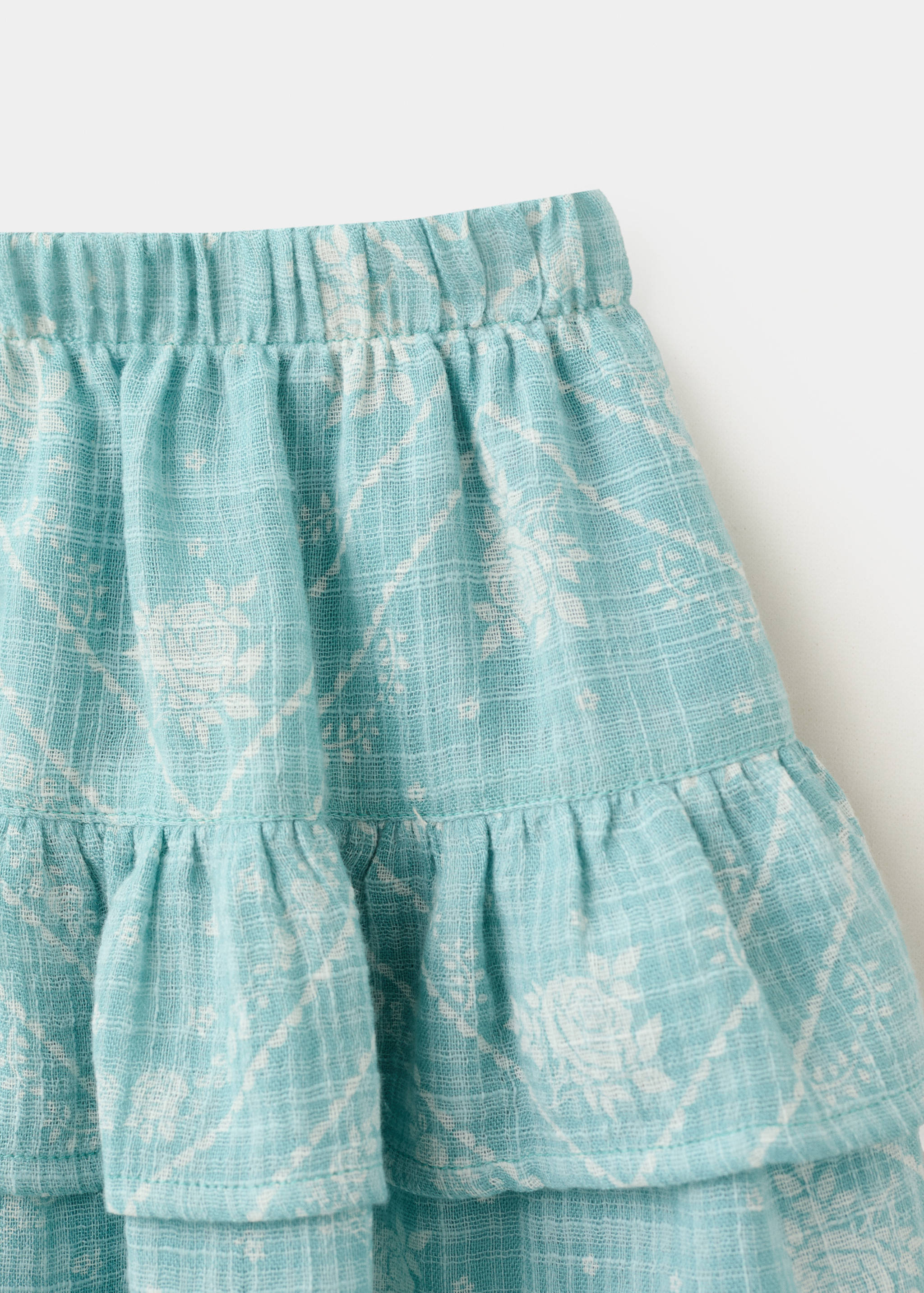 Printed ruffle skirt - Details of the article 0