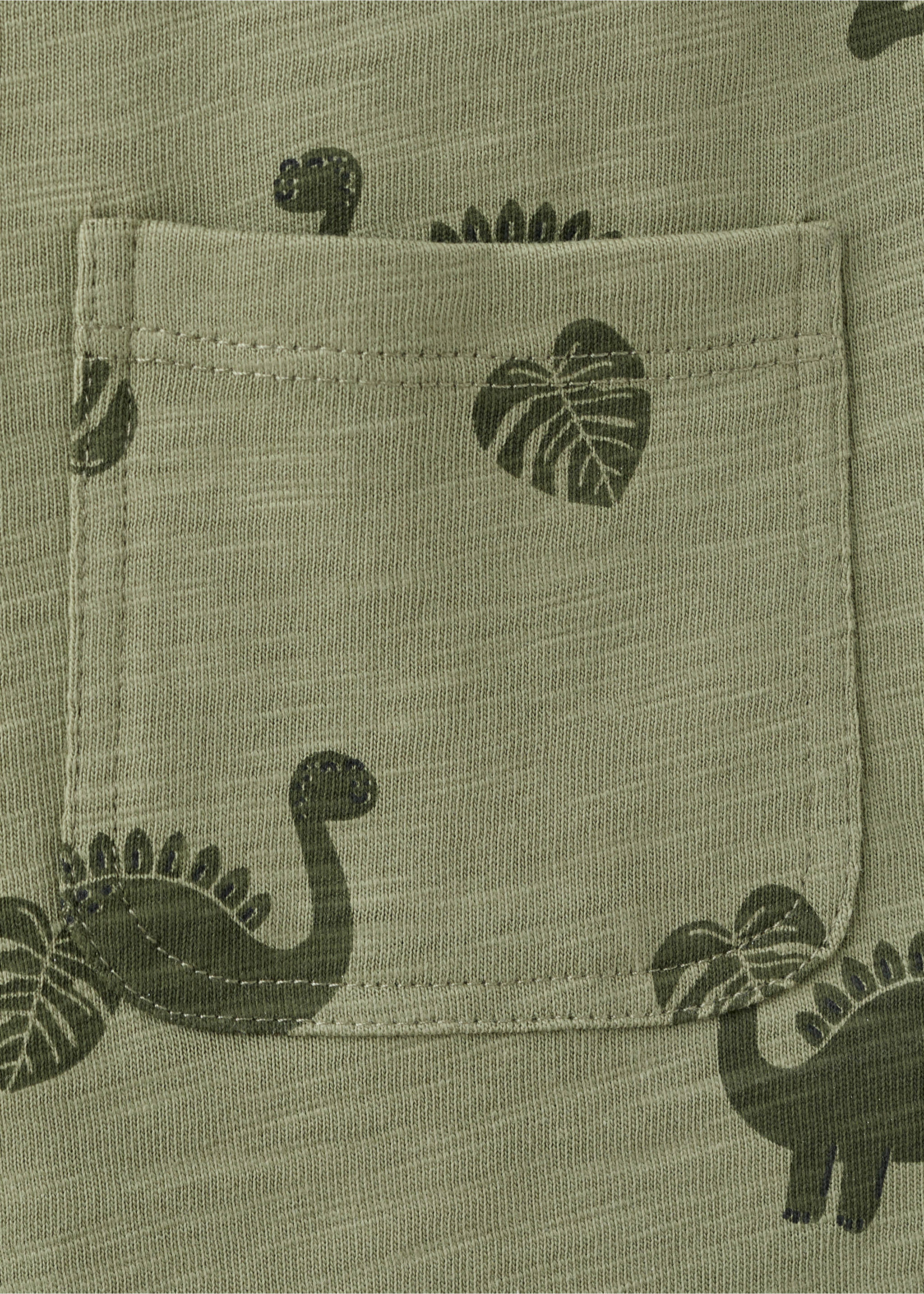 Printed cotton dungarees - Details of the article 0, Khaki. Ref: 27068272-00.