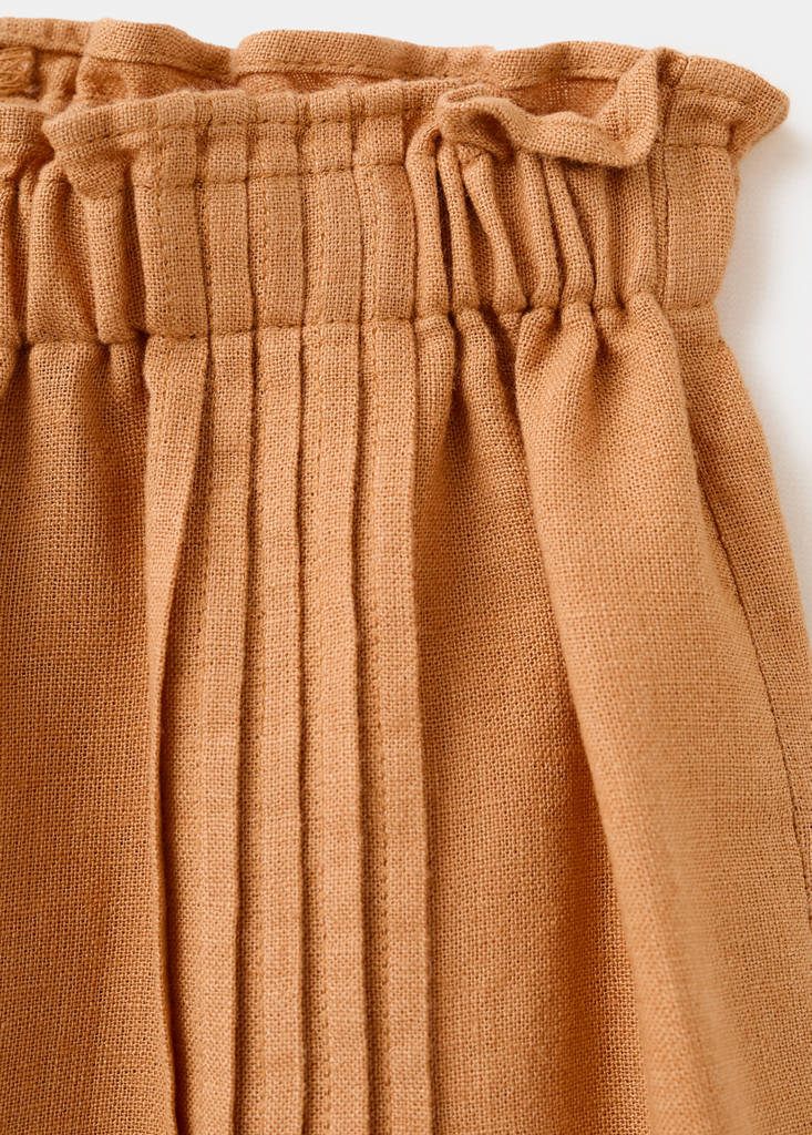 Linen shorts — Burnt Orange