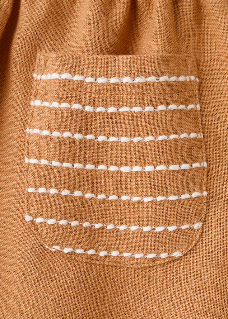 Linen shorts — Burnt Orange