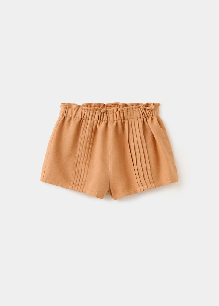Linen shorts — Burnt Orange