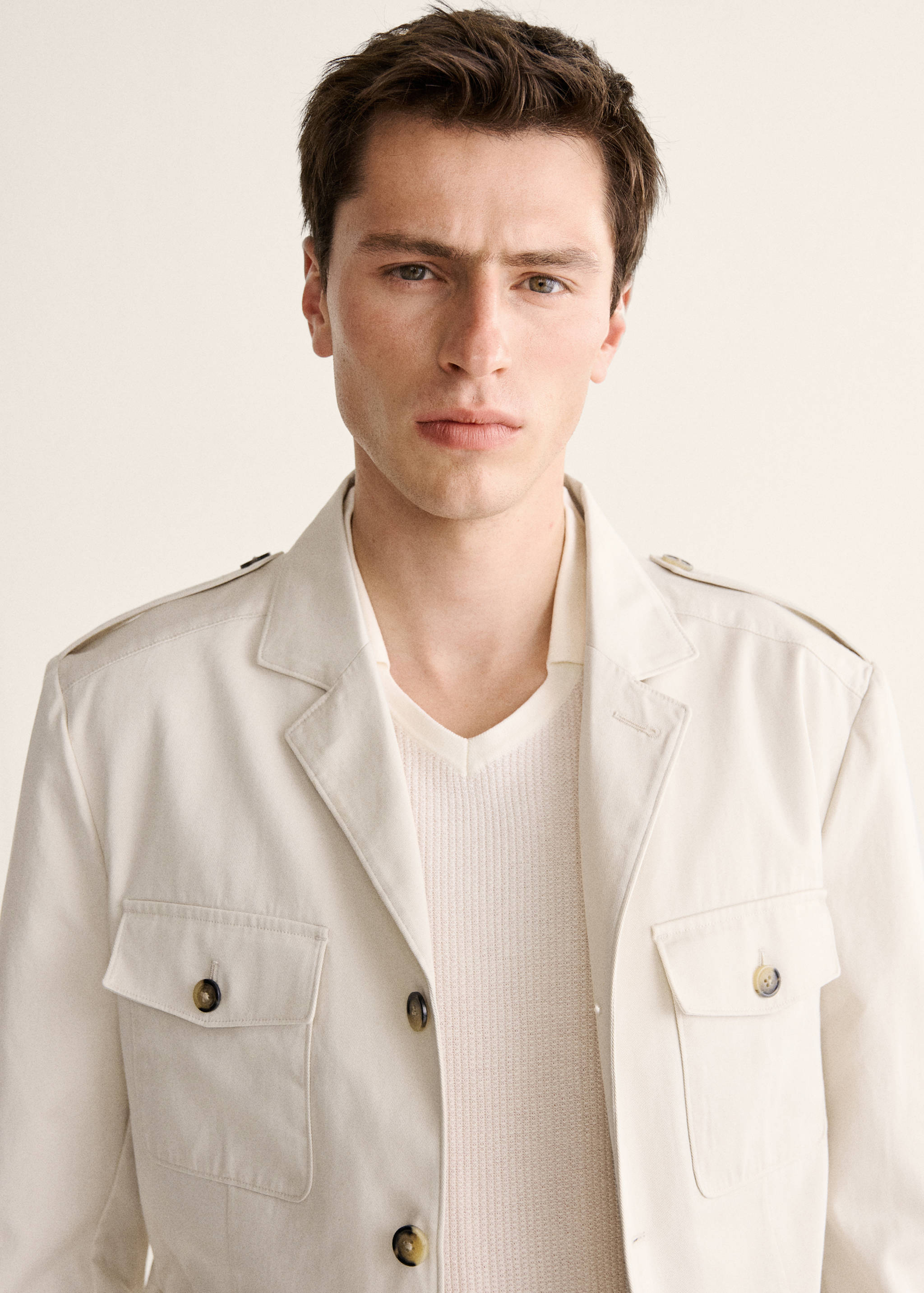 100% cotton jacket with pockets - Details of the article 1
