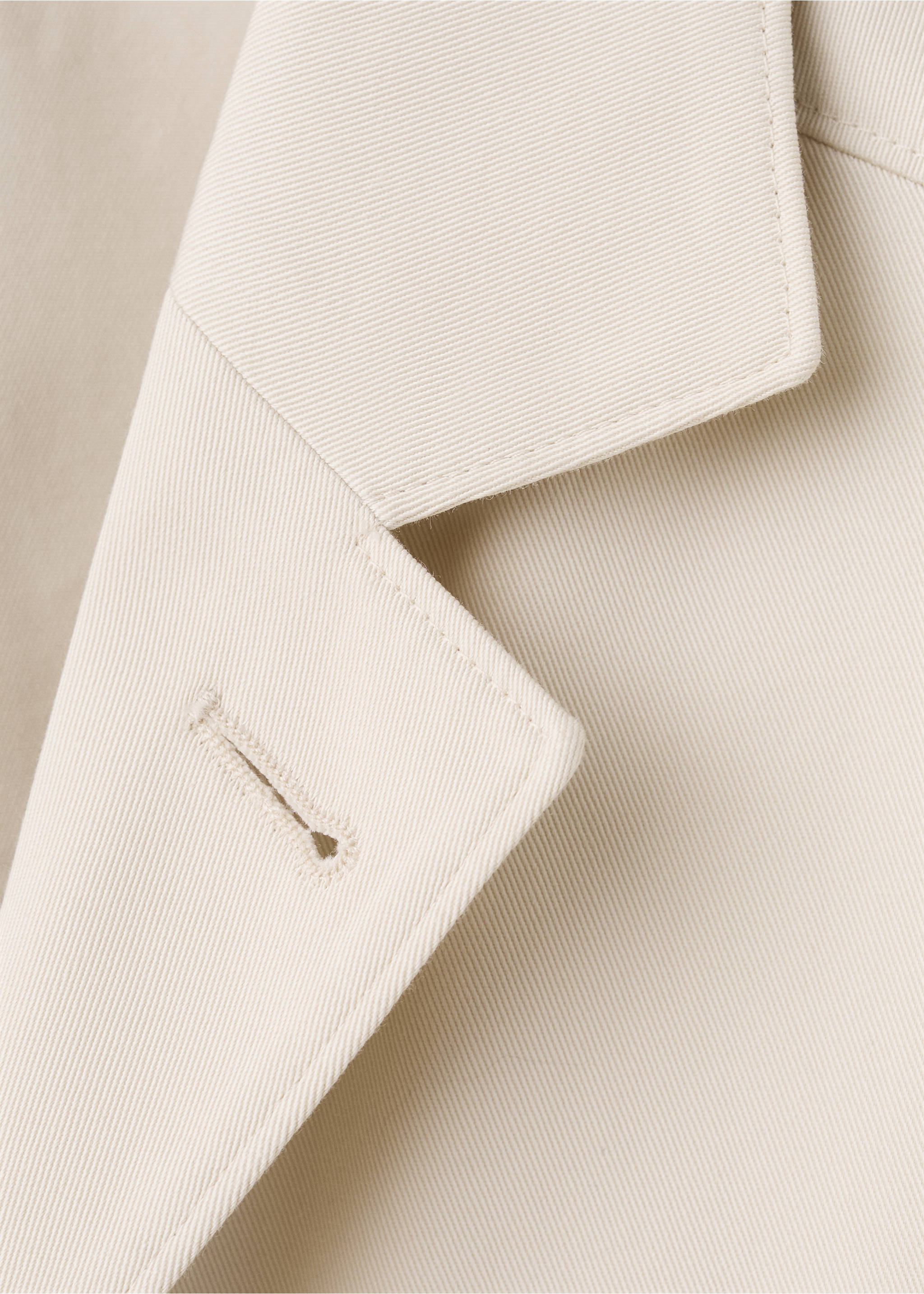 100% cotton jacket with pockets - Details of the article 8, Beige. Ref: 27068275-00.