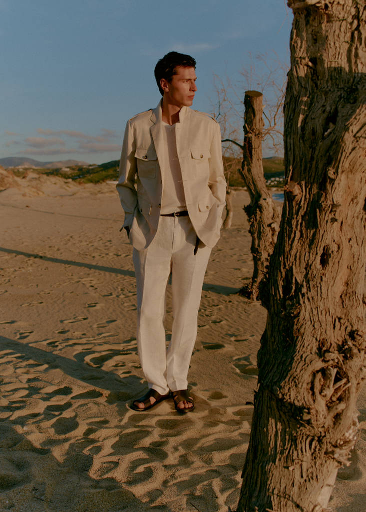 Jacket 100% Italian cotton — Beige