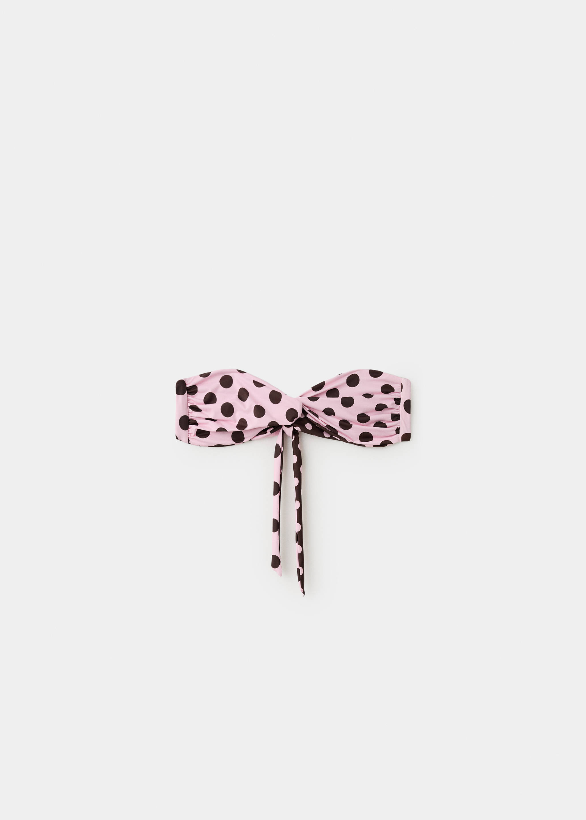 Bandeau bikini top with polka dots - Article without model