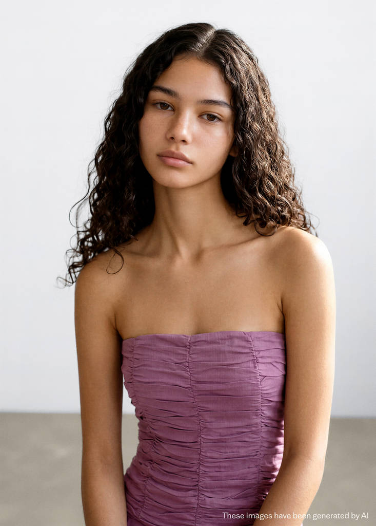 Vestido drapeado palabra de honor