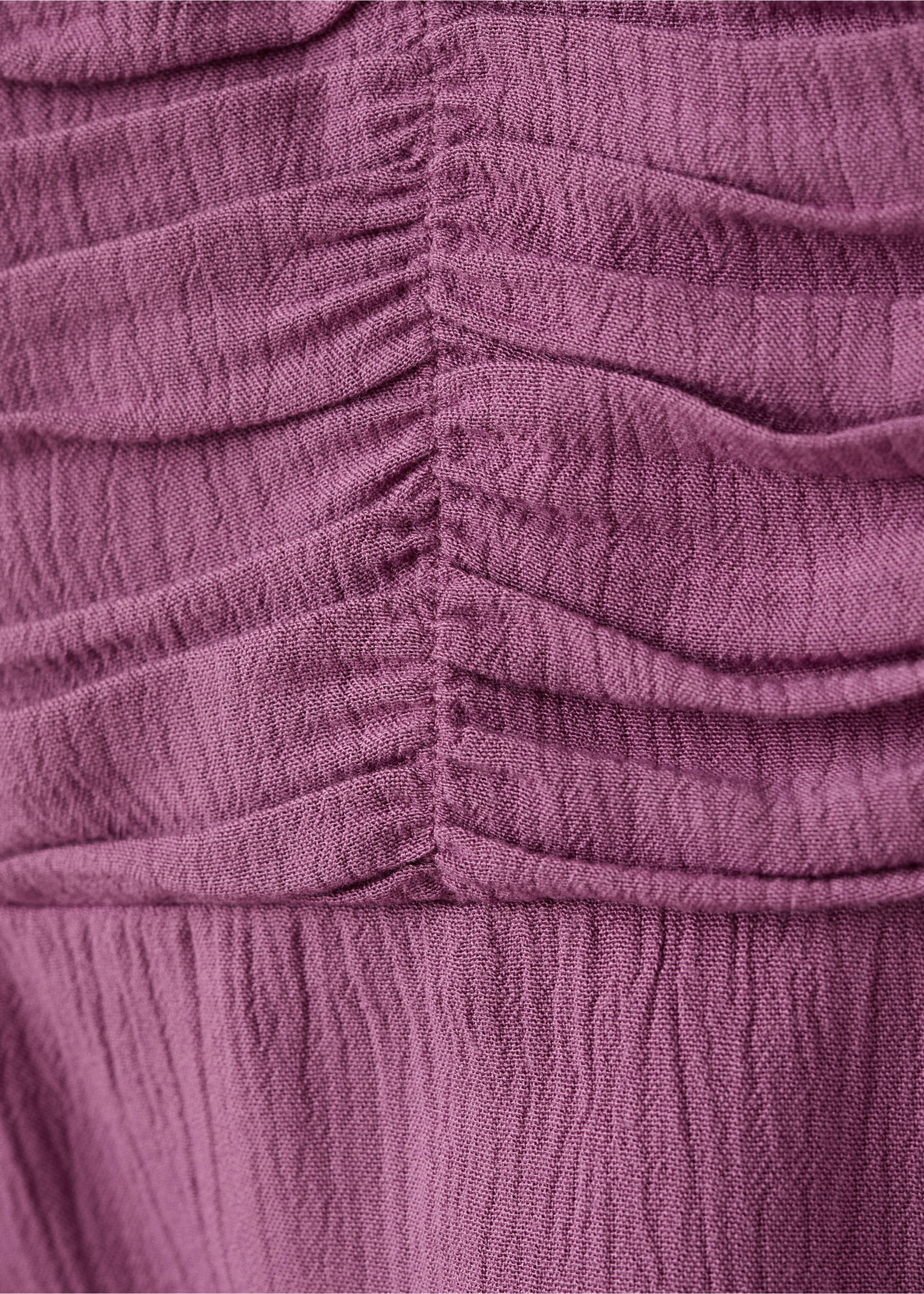 Draped strapless dress - Details of the article 8, Maroon. Ref: 27068649-00.