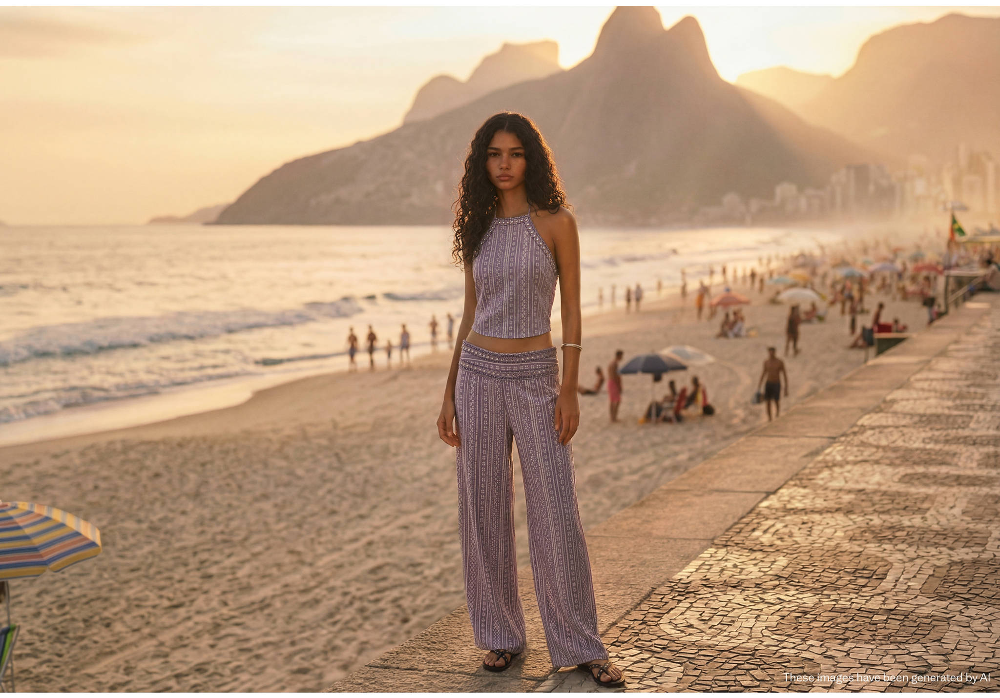 Pantalon fluide imprimé - Plan panoramique