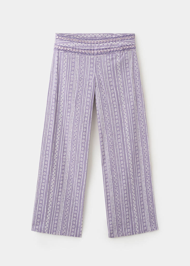 Flowy printed trousers — Light/Pastel Purple