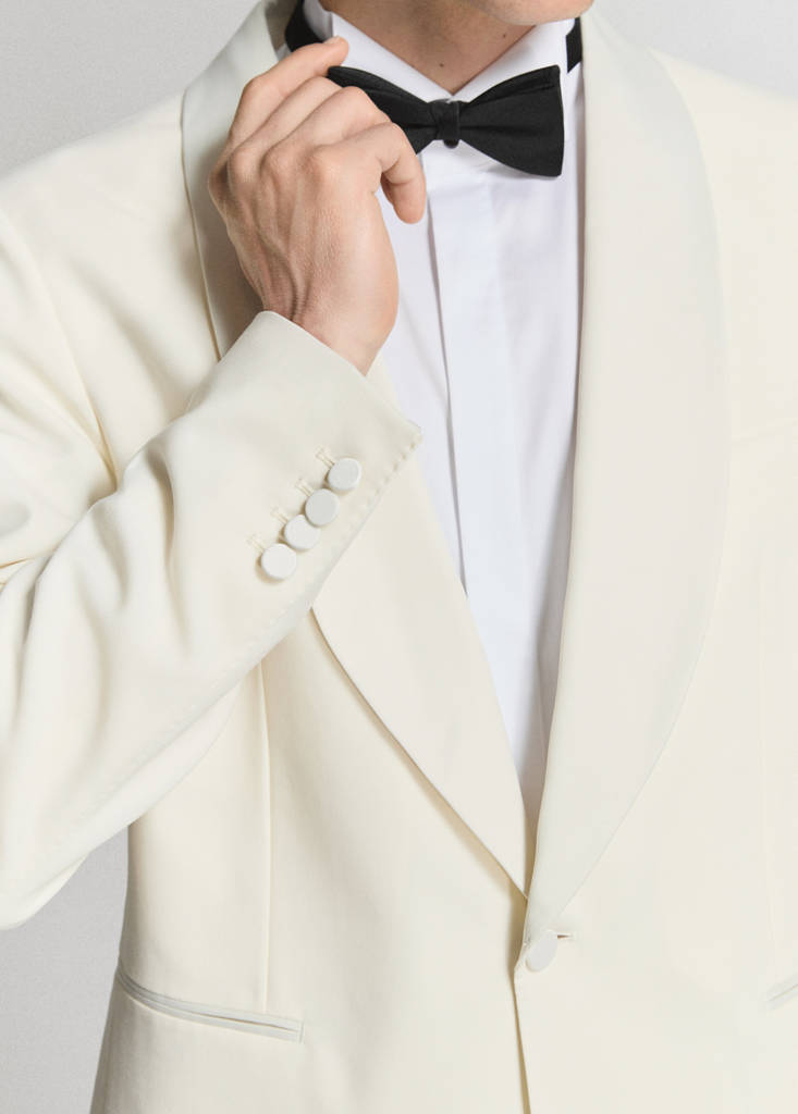 Slim fit wool dinner jacket — Off White