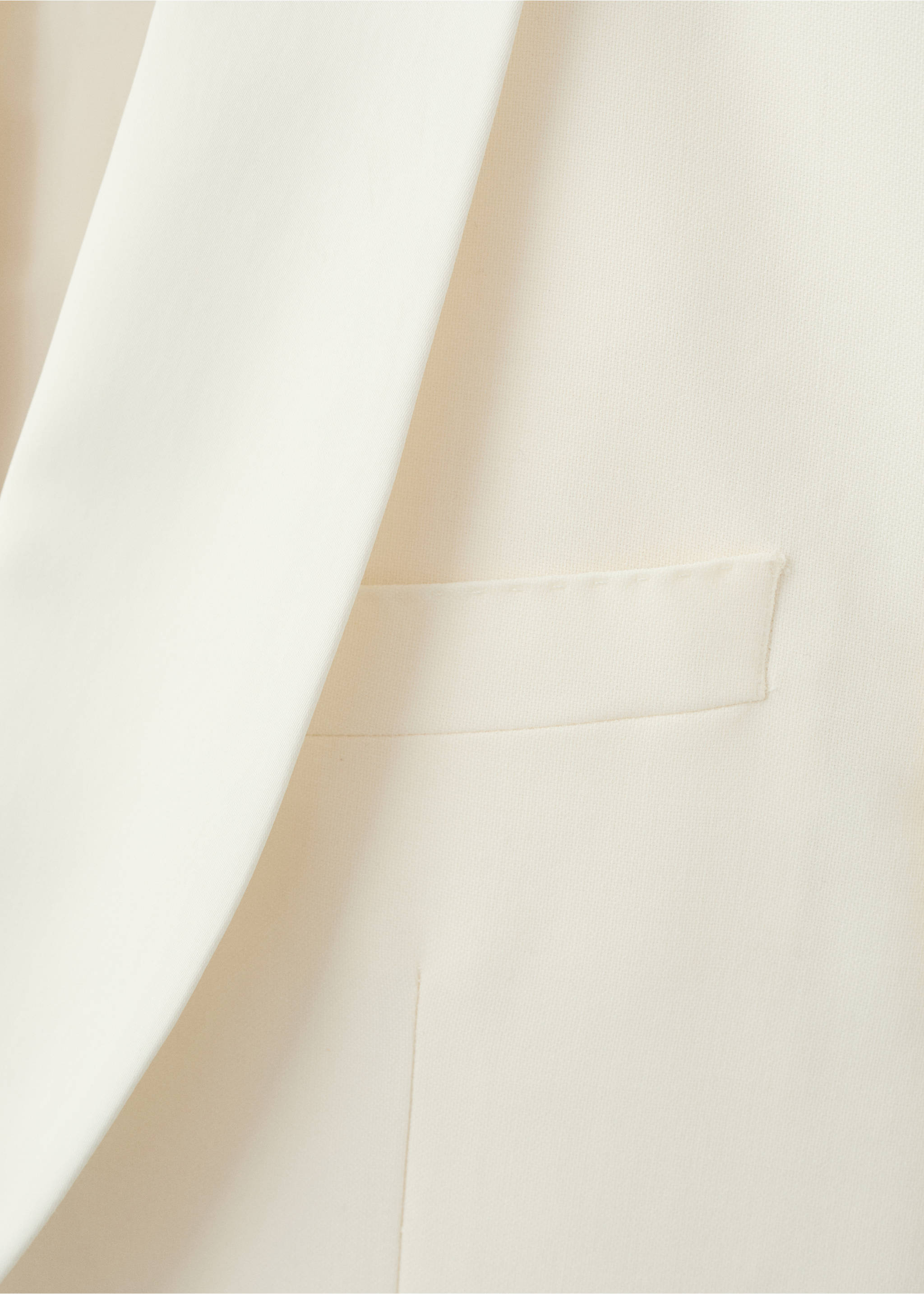 Veste costume laine slim-fit - Détail de l'article 8, Blanc cassé. Ref: 27068651-00.