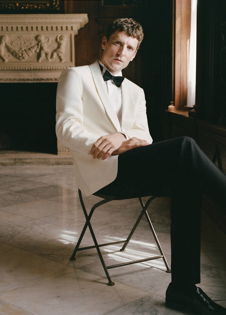 Slim fit wool dinner jacket — Off White