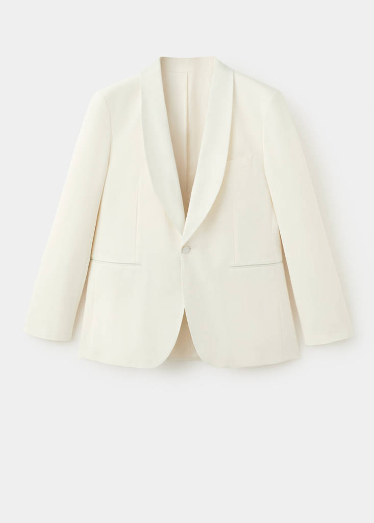 Slim fit wool dinner jacket — Off White