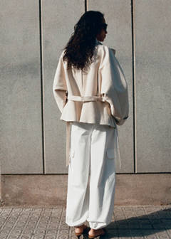 Cargo baggy trousers — White 3