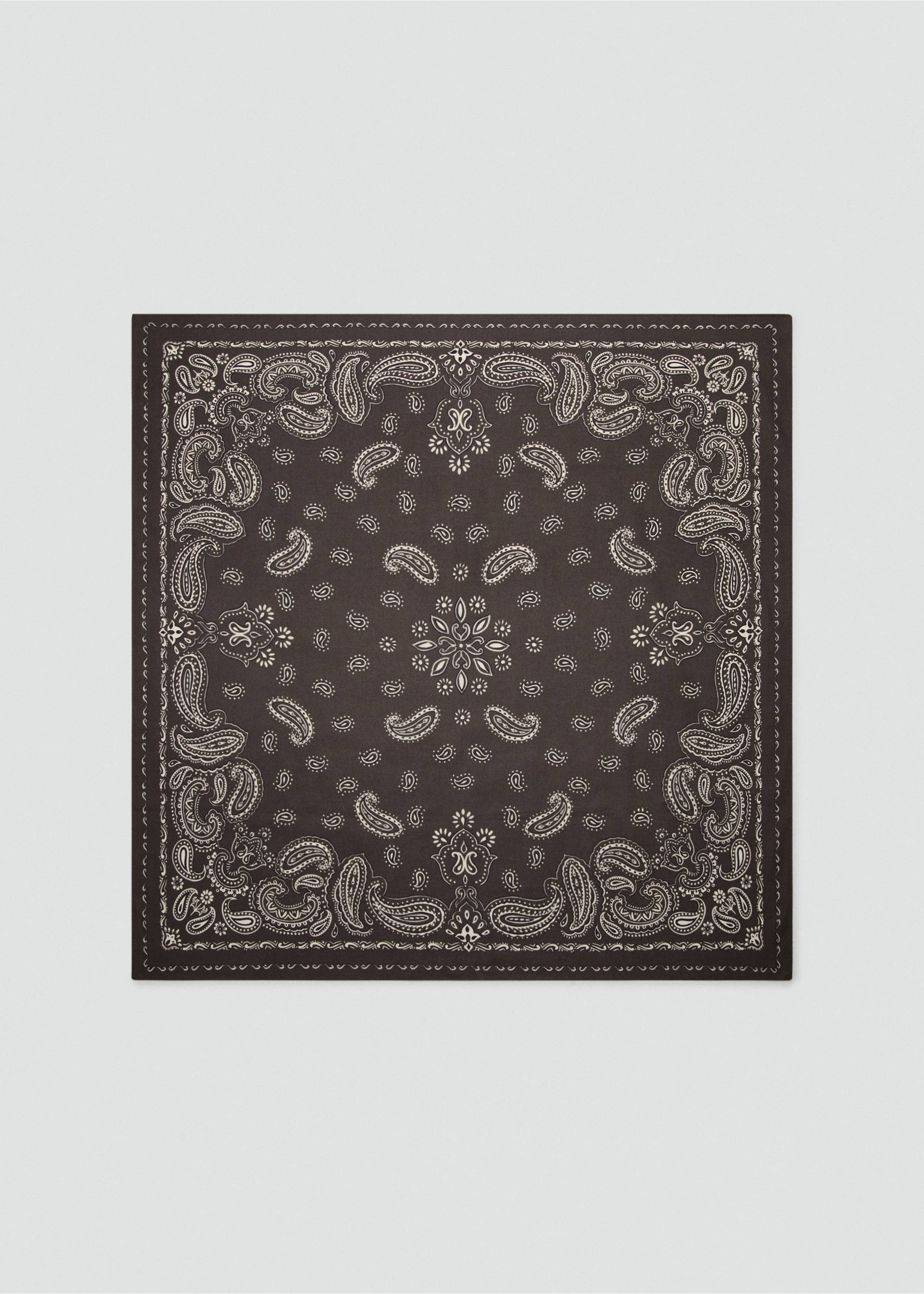 Lenço de algodão estampado - Artigo sem modelo, Chocolate. Ref: 27068653-00.