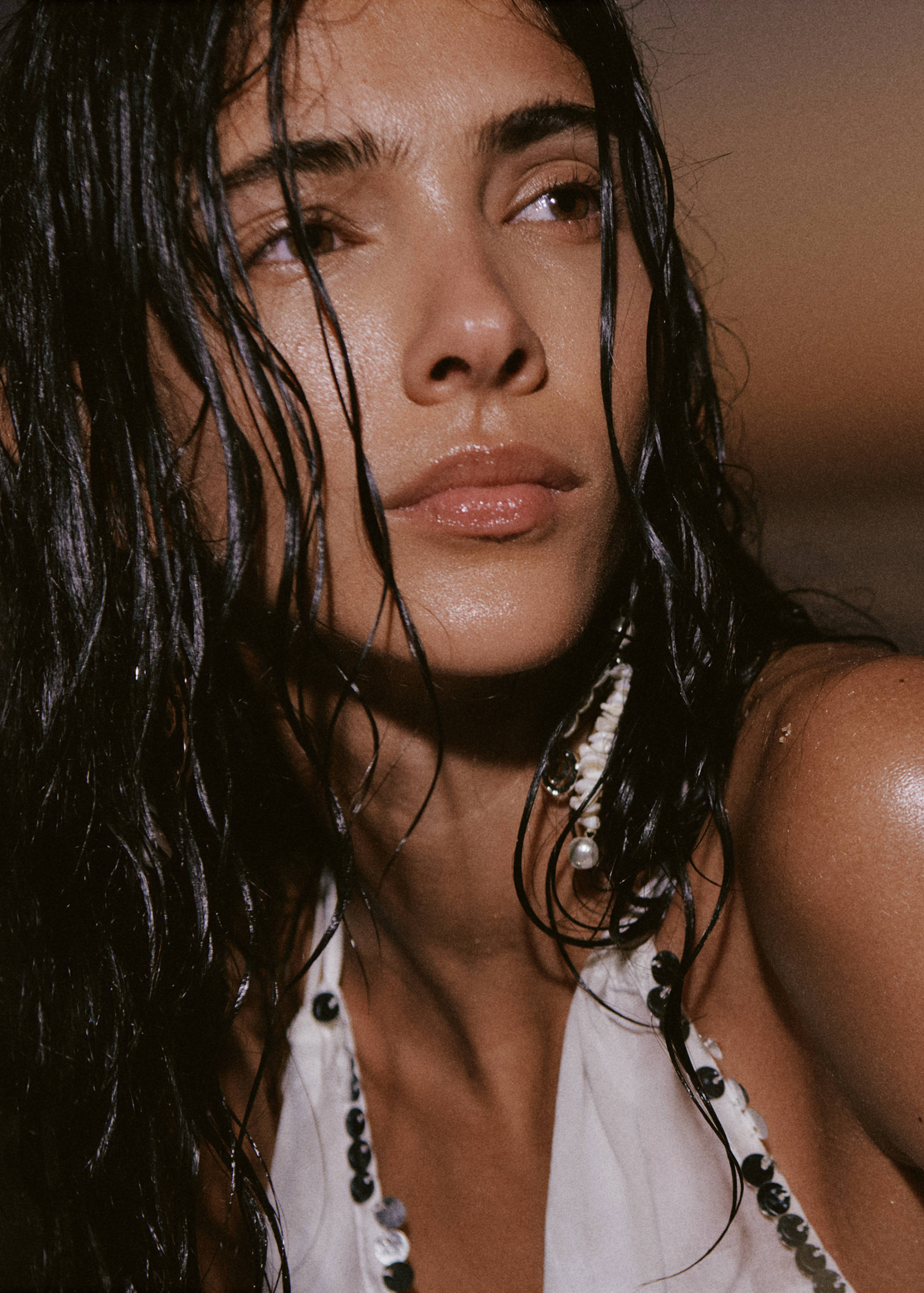 Top à col drapé avec sequins - Détail de l'article 2