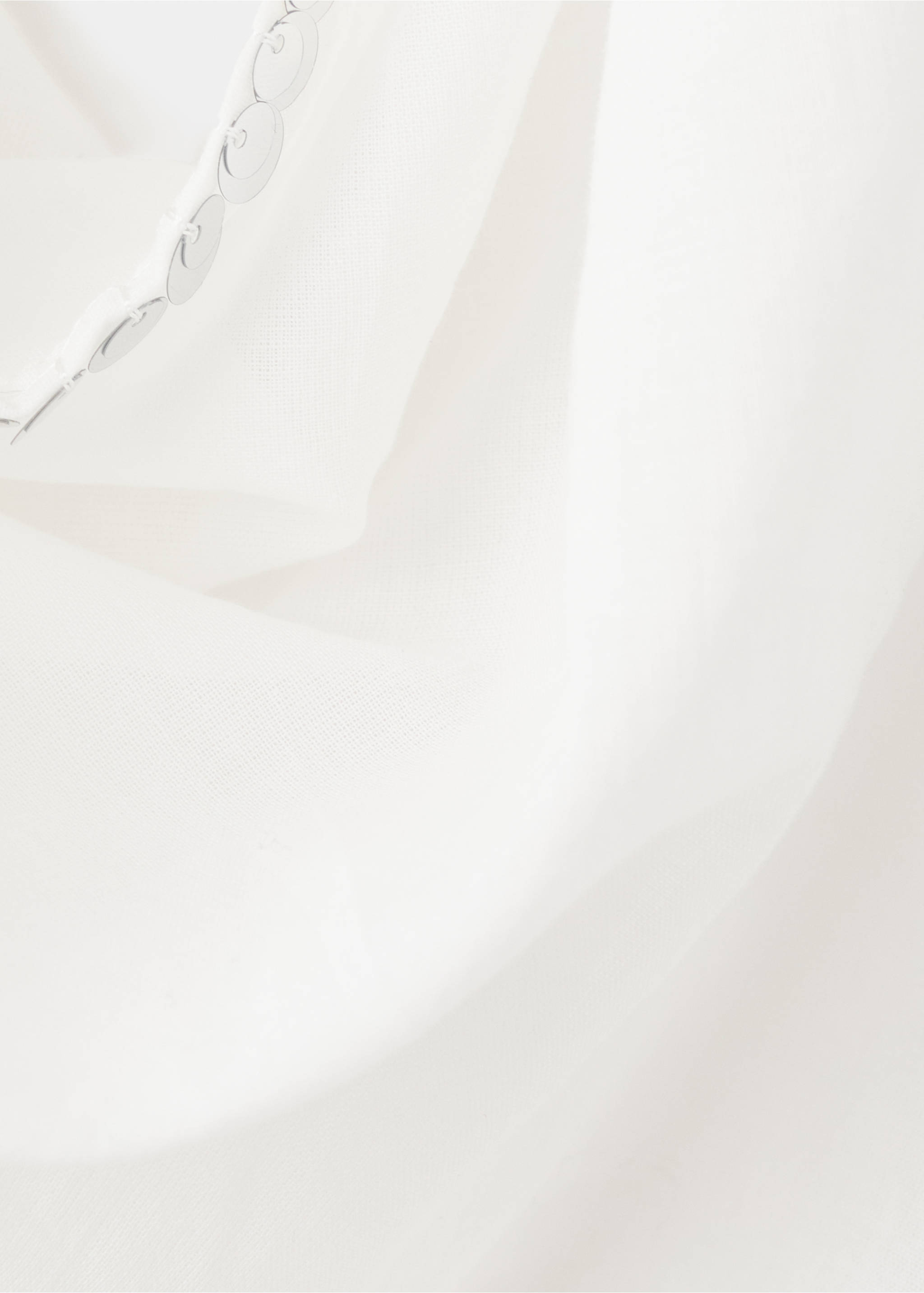 Top à col drapé avec sequins - Détail de l'article 8, Blanc cassé. Ref: 27068654-00.