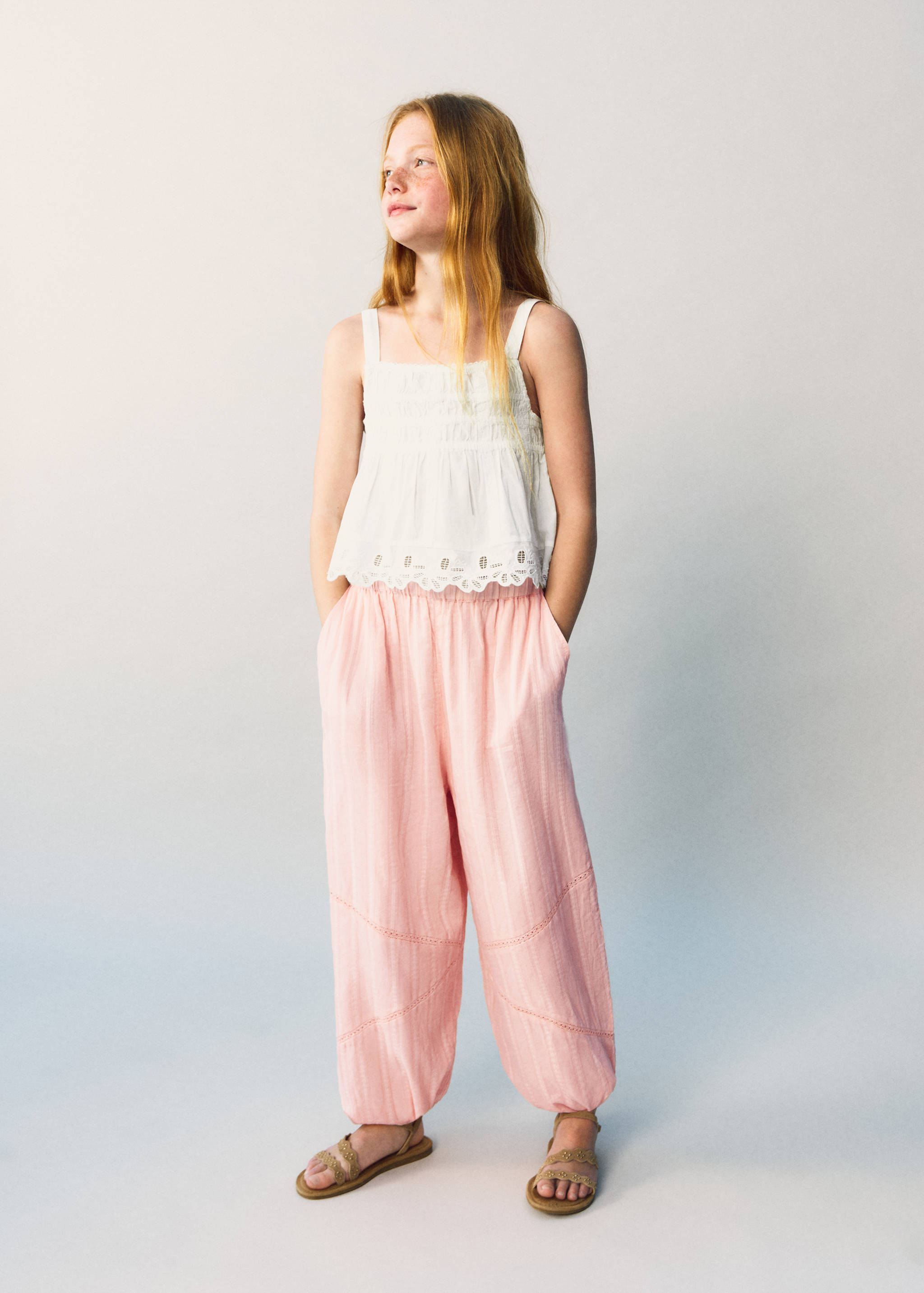 Embroidered details blouse - General plane