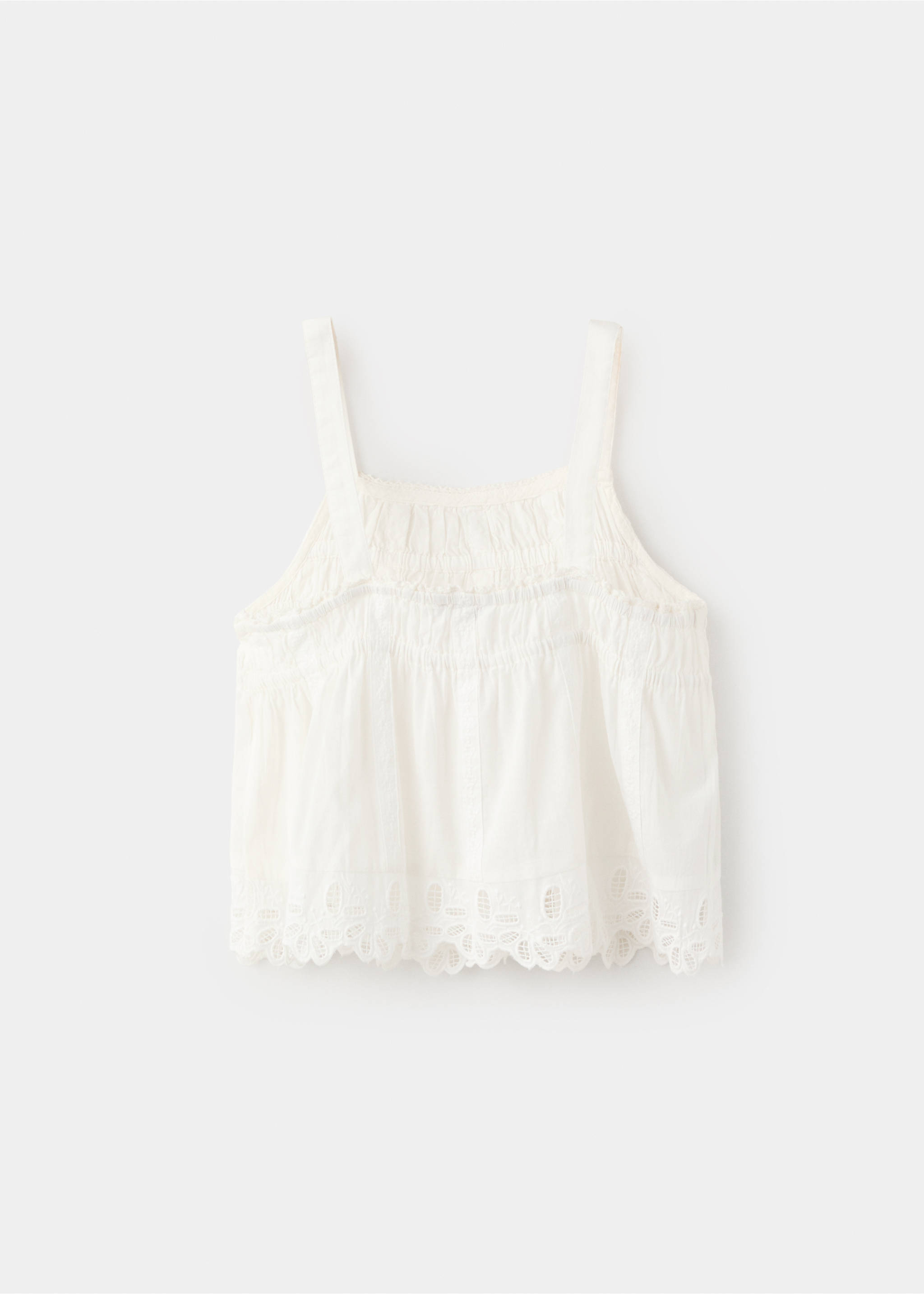 Blusa detalles bordados - Reverso del artículo, Crudo. Ref: 27068655-00.