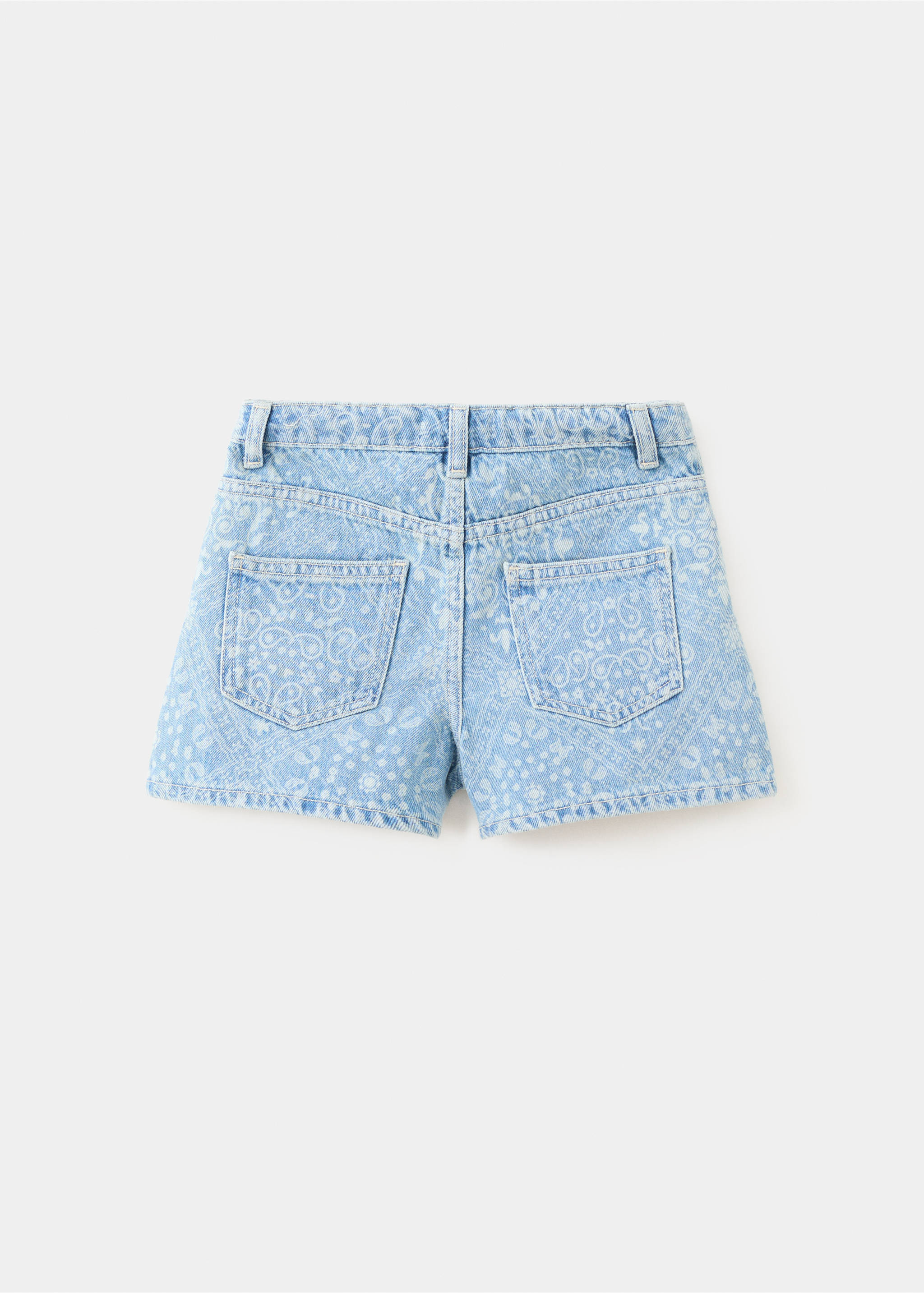 Paisley print shorts - Reverse of the article, Light Blue. Ref: 27068656-00.