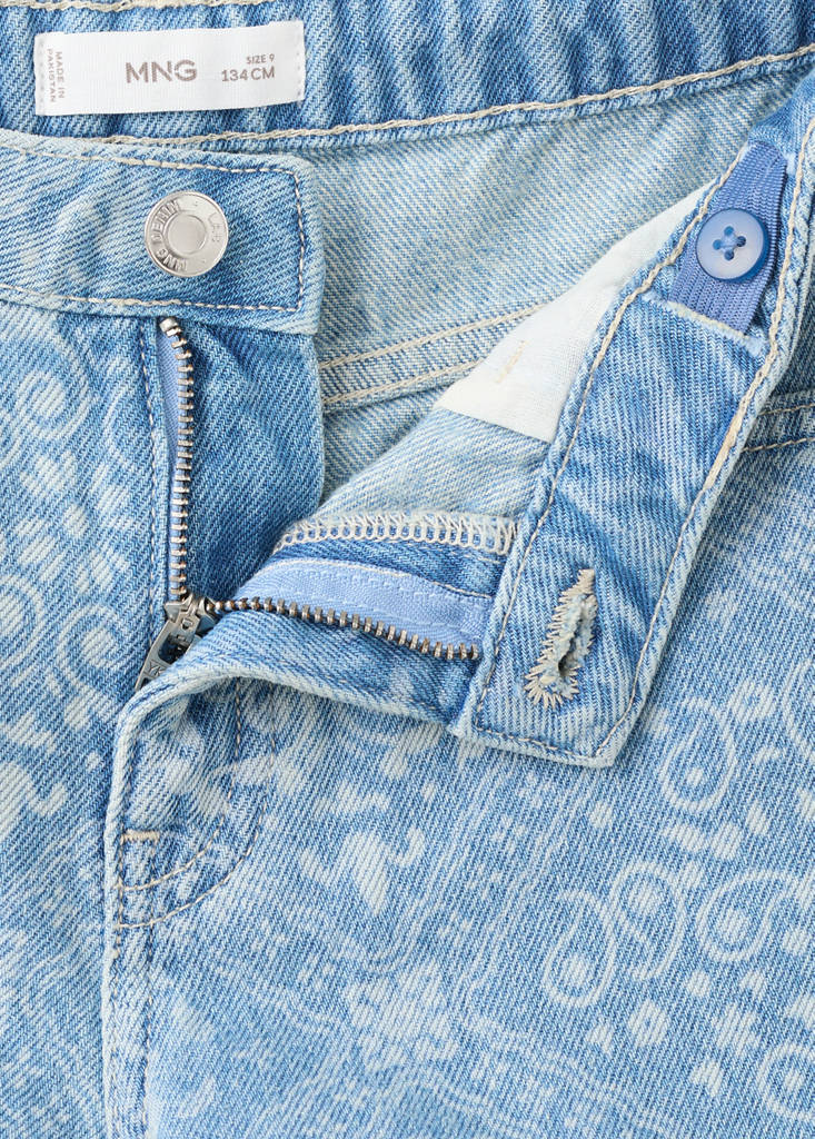 Paisley print shorts — Light Blue