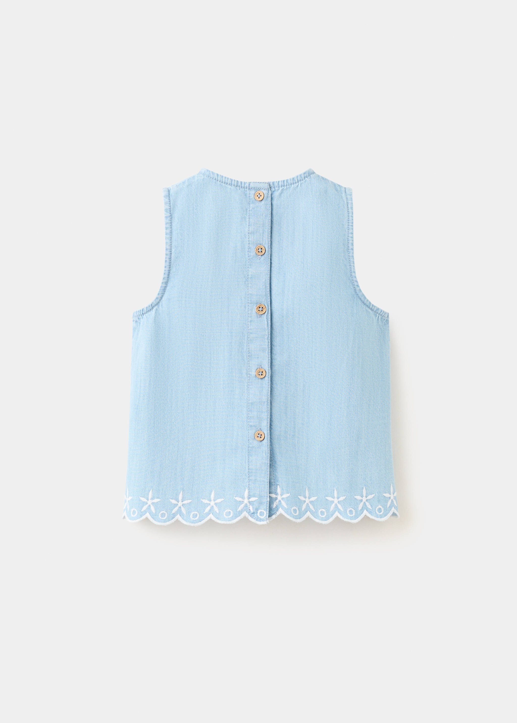 Blouse with embroidered stars - Achterkant van het artikel