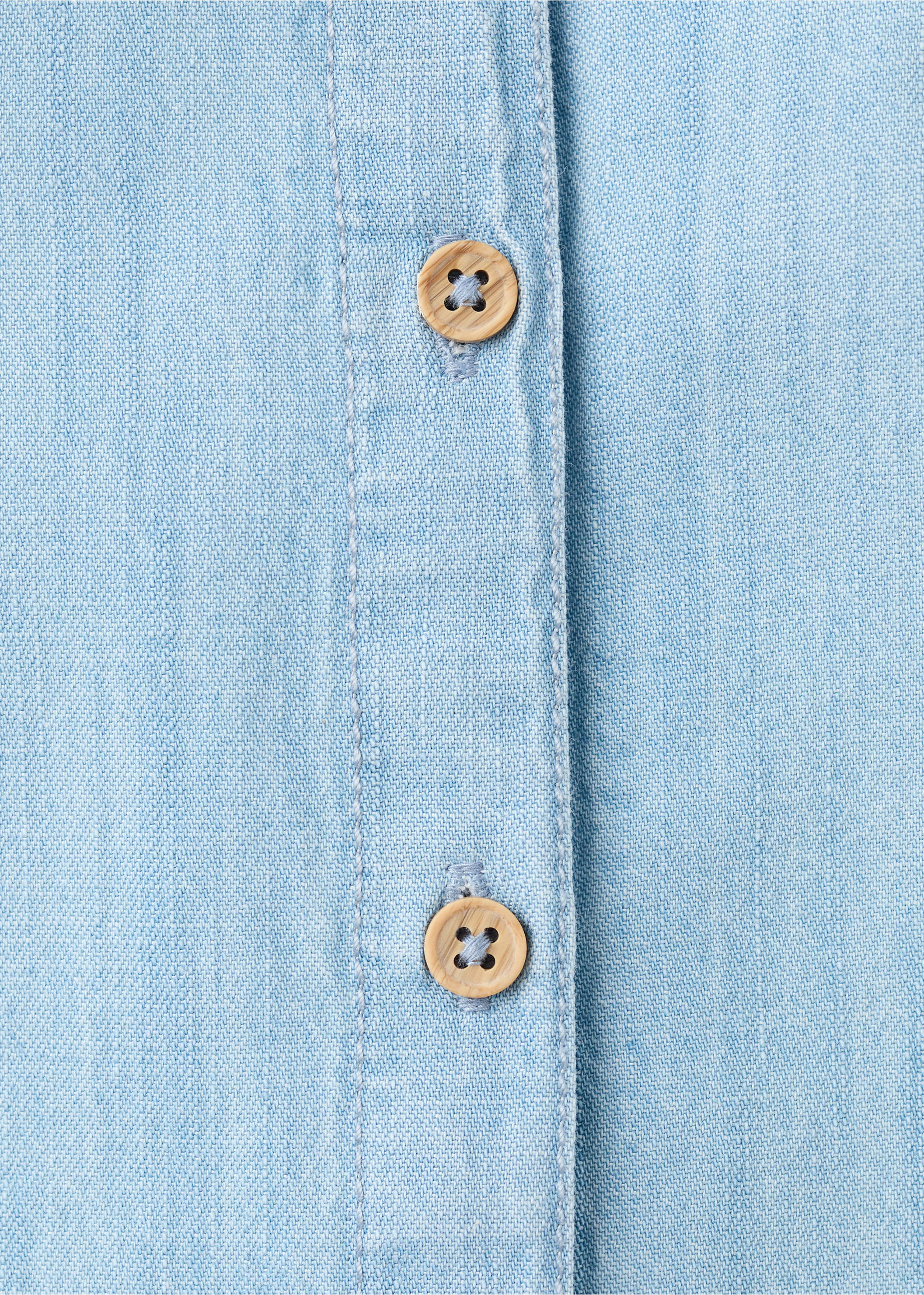 Blouse with embroidered stars - Detail van het artikel 0, Lichtblauw. Ref: 27068659-00.