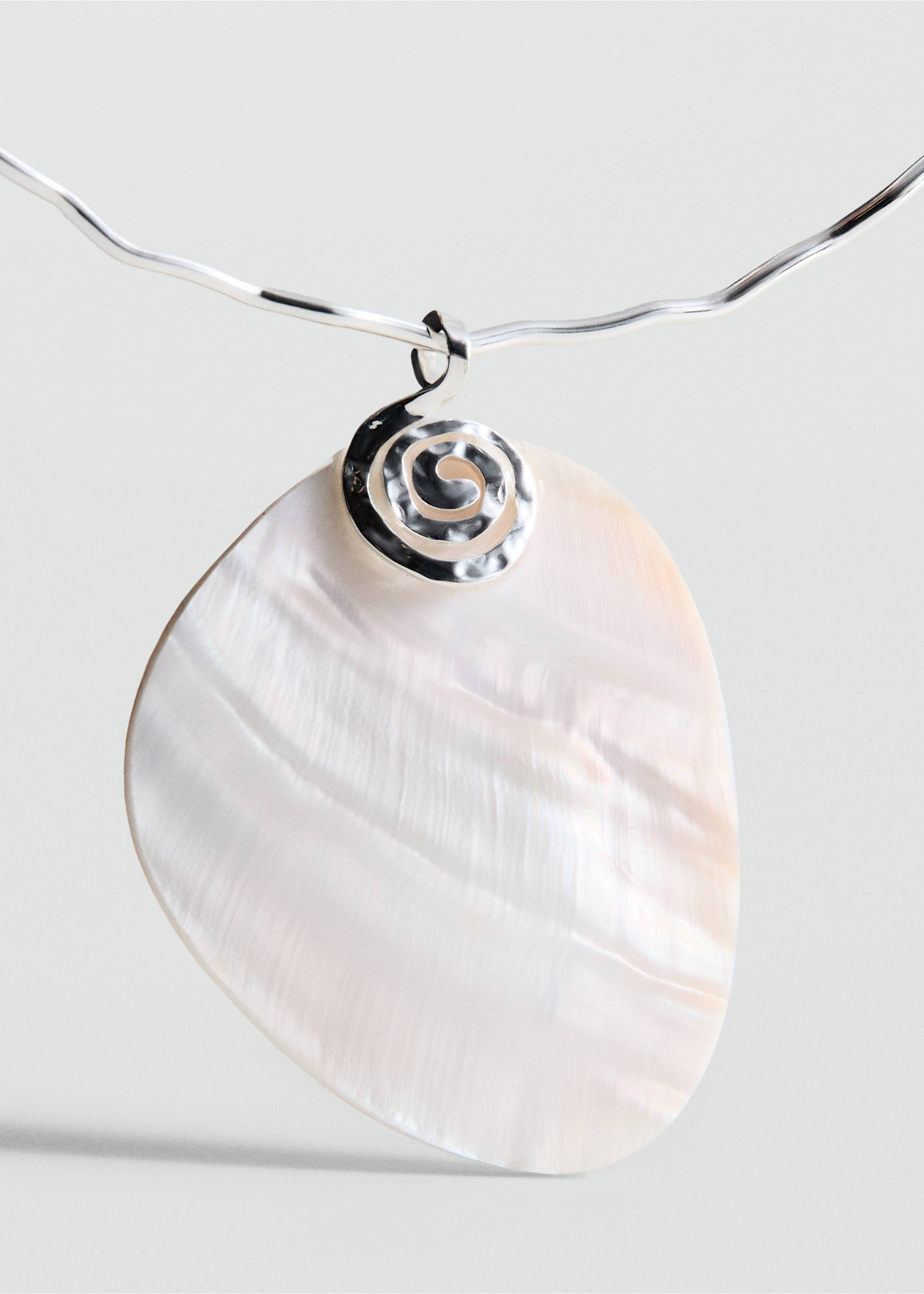 Жесткое ожерелье с ракушками - Деталь изделия 1, Серебро. Ref: 27068660-00.