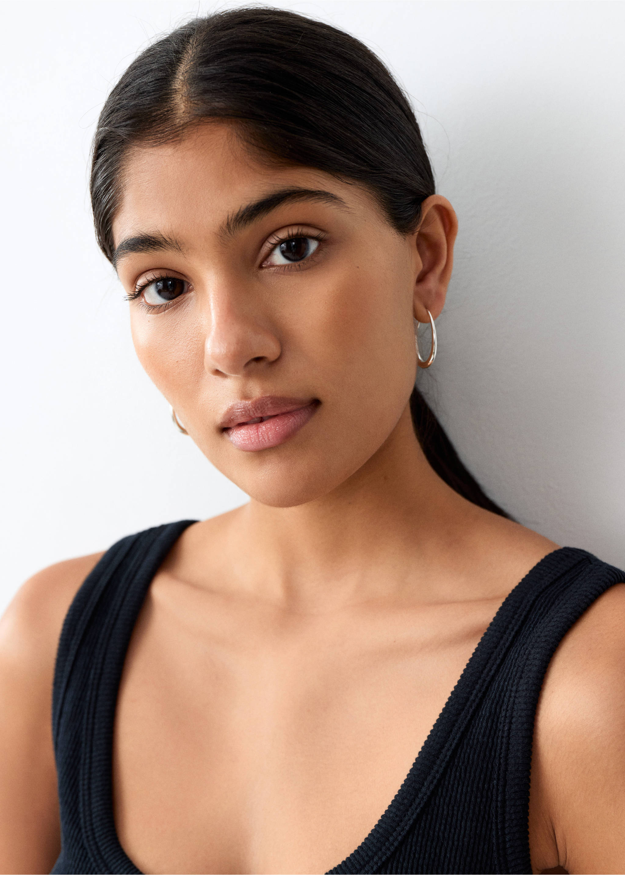 Vestido comprido fluido - Pormenor do artigo 1, Cinzento-carvão. Ref: 27068661-00.