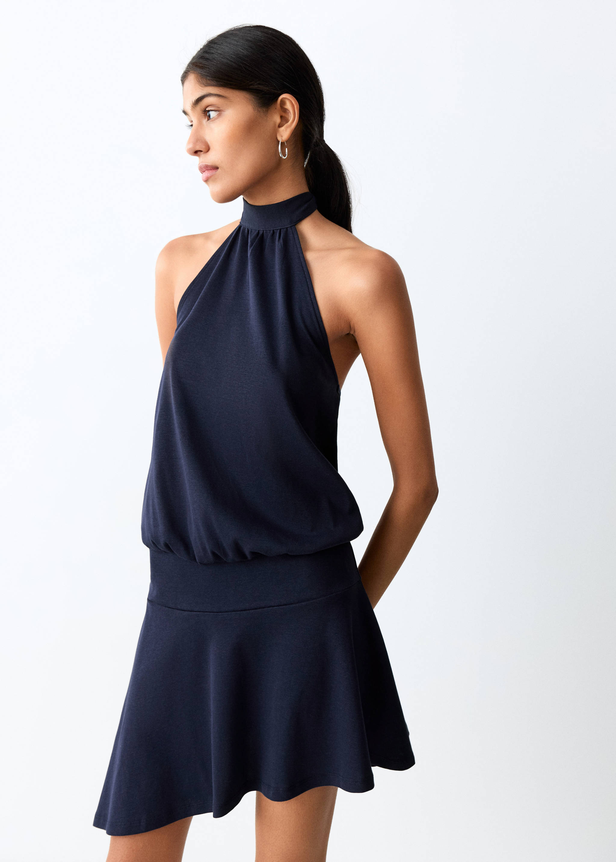 Asymmetrical halter dress - Medium plane