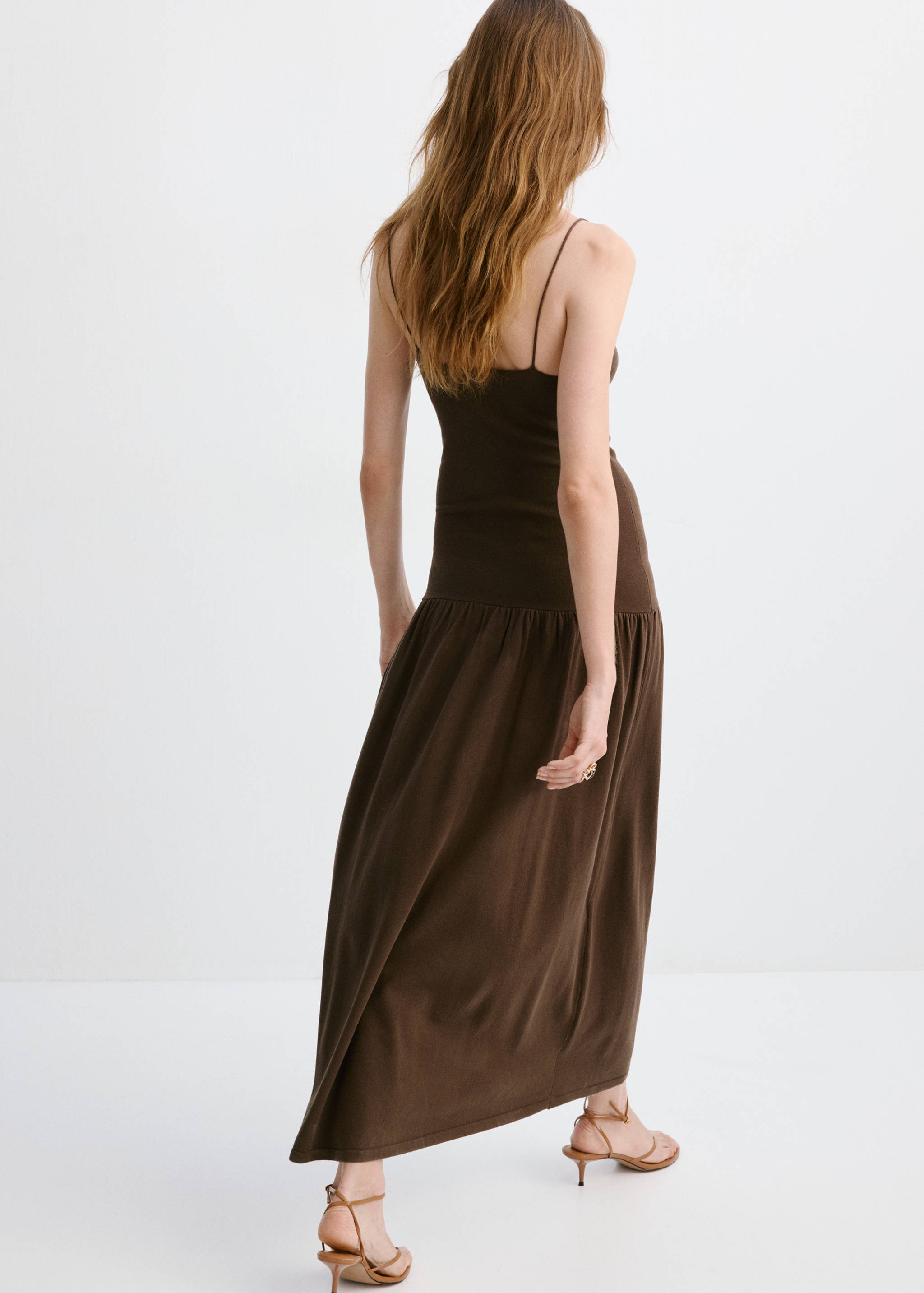 Knitted dress with gathered detail - Reverse of the article