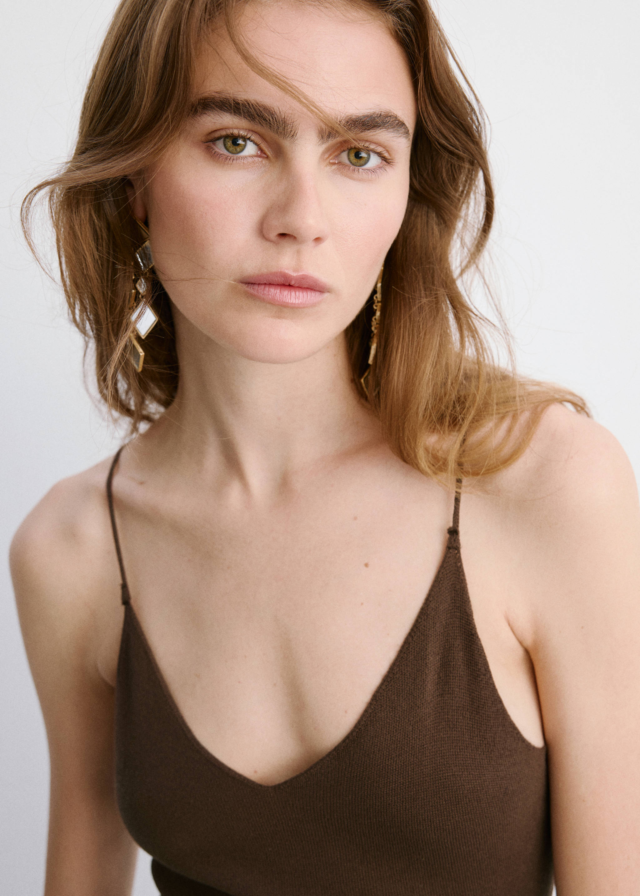 Knitted dress with gathered detail - Details of the article 1