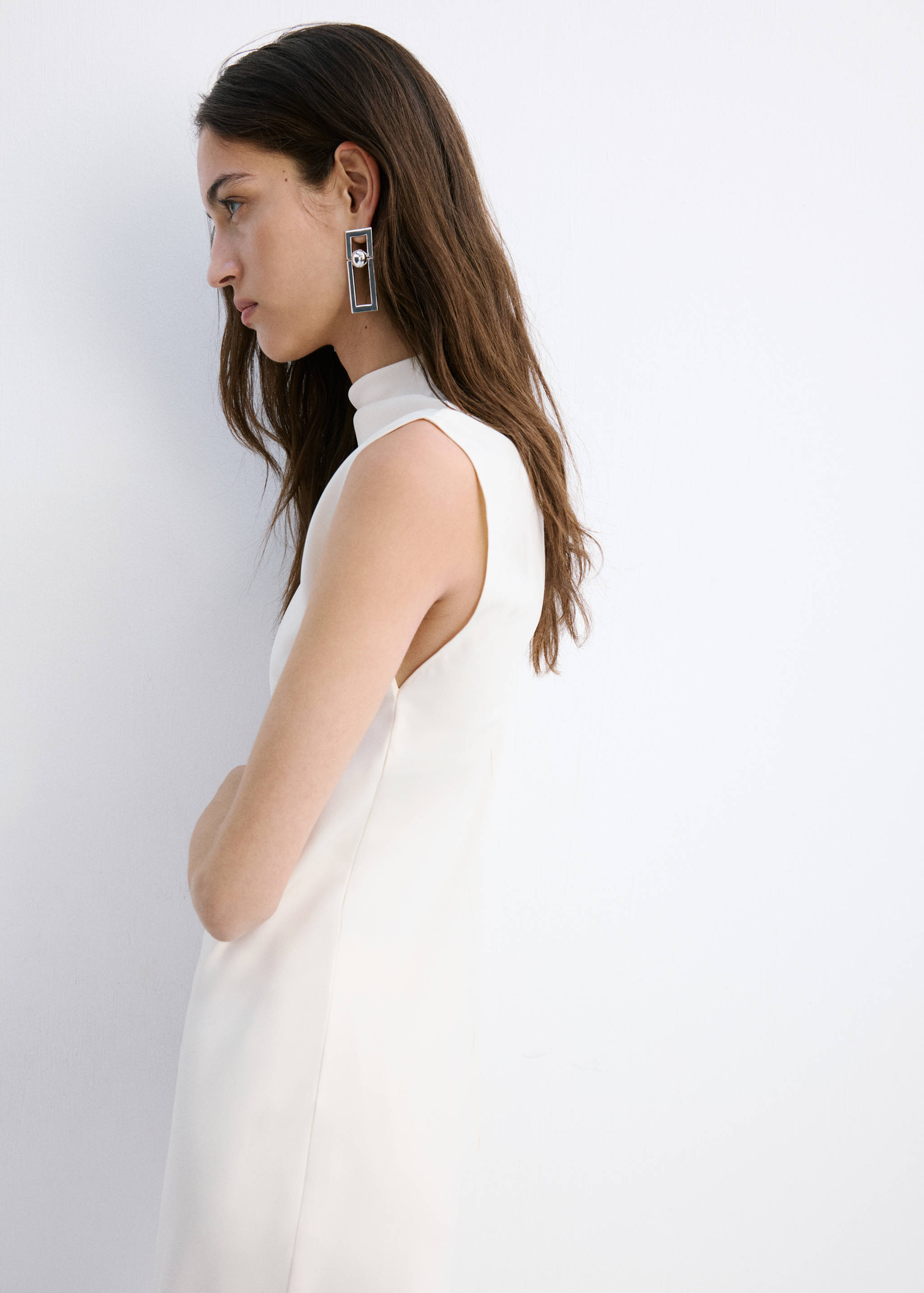 Asymmetric satin blouse - Details of the article 1