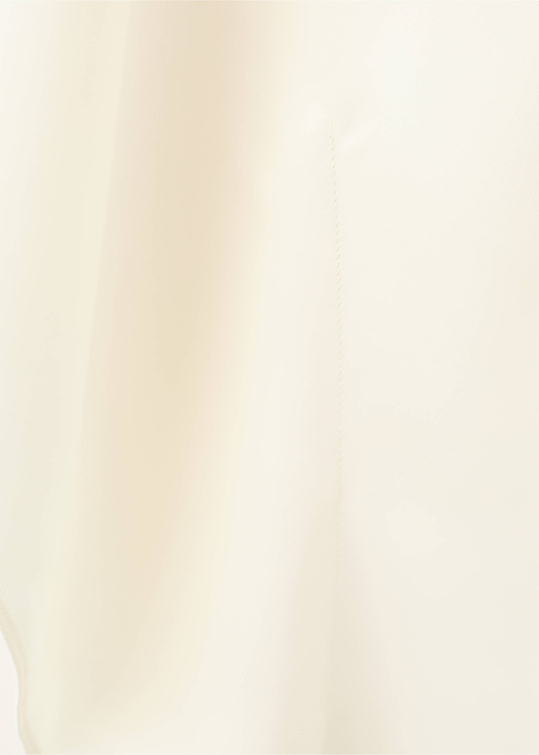 Asymmetric satin blouse - Details of the article 0, Ecru. Ref: 27069059-00.