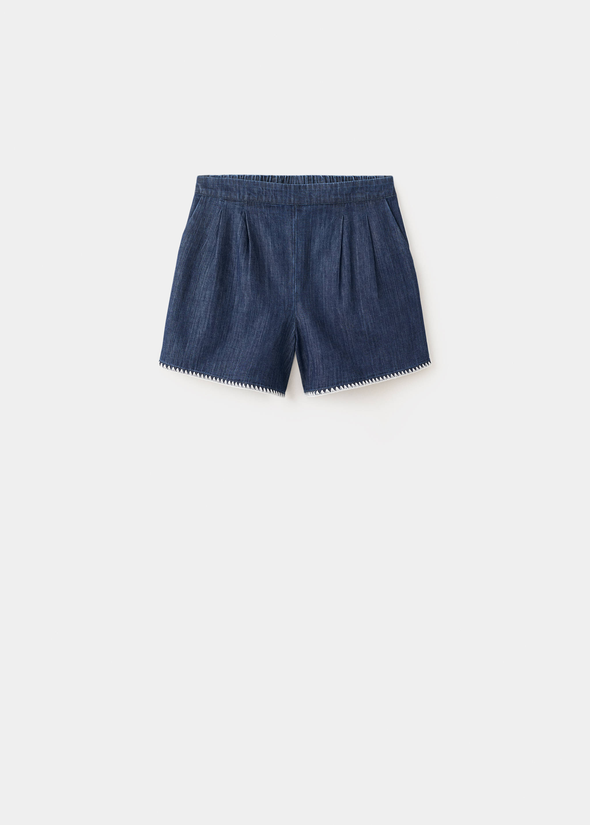 Contrast trim denim shorts - Article without model